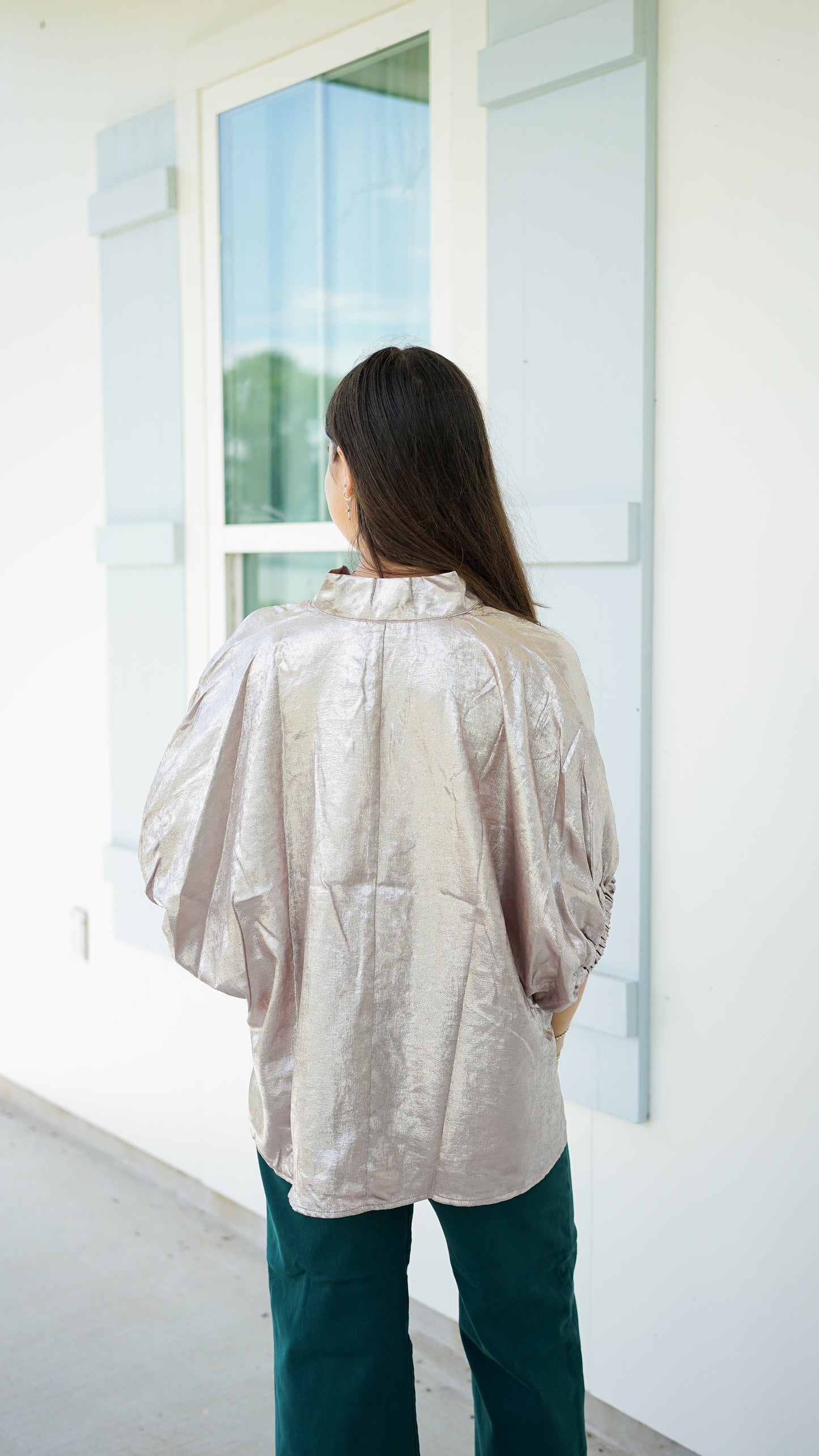 Sweet Shimmer Champagne Top