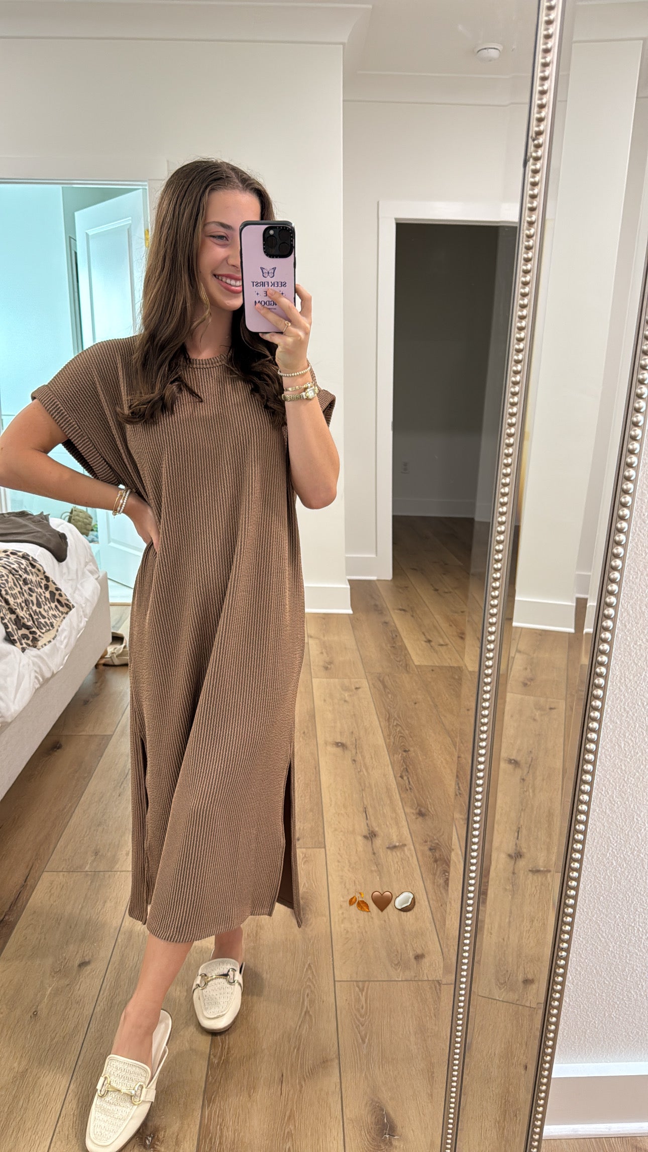 Easy Peezy Mocha Dress