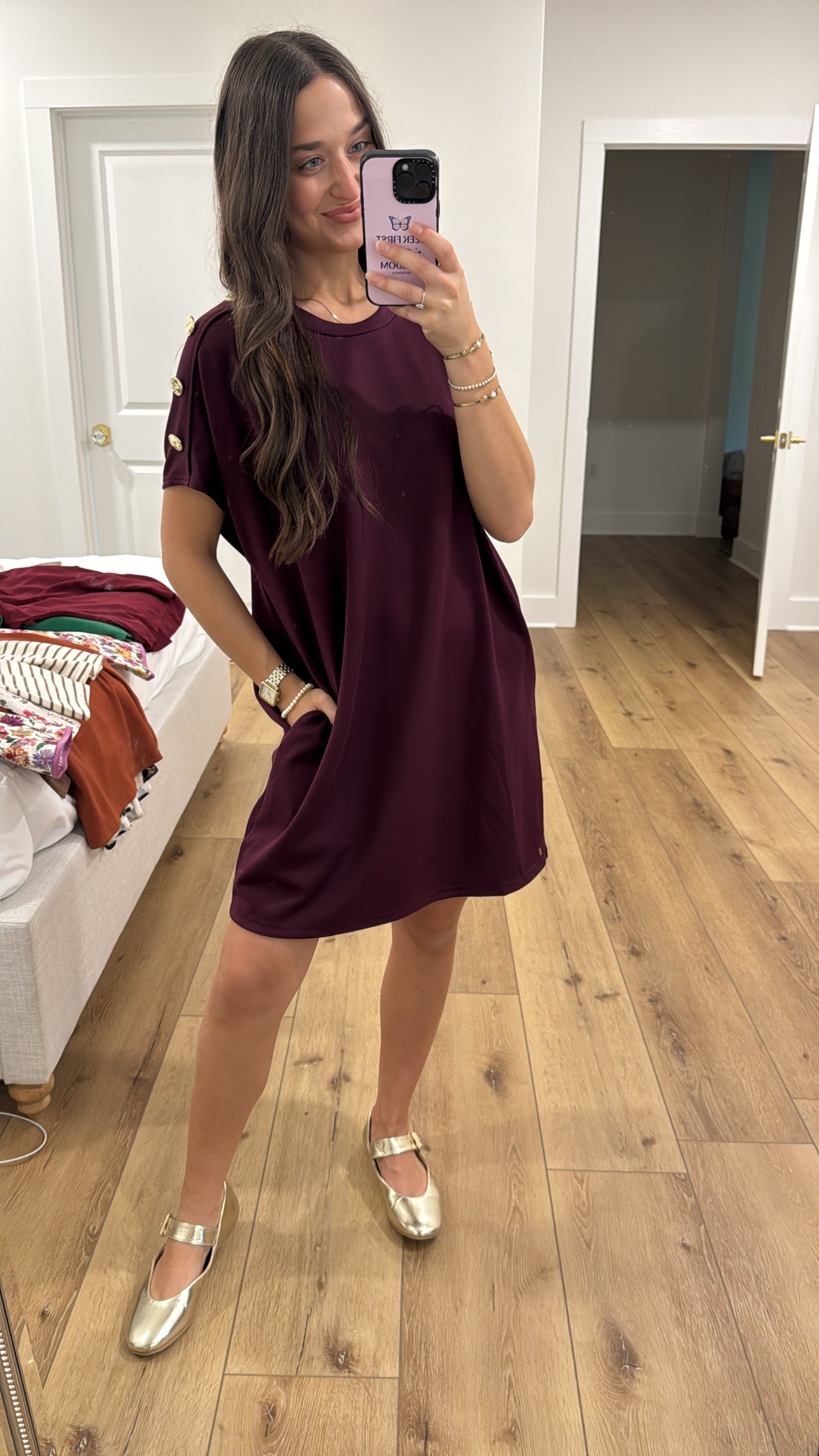 Sweet Treasure Burgundy Dress