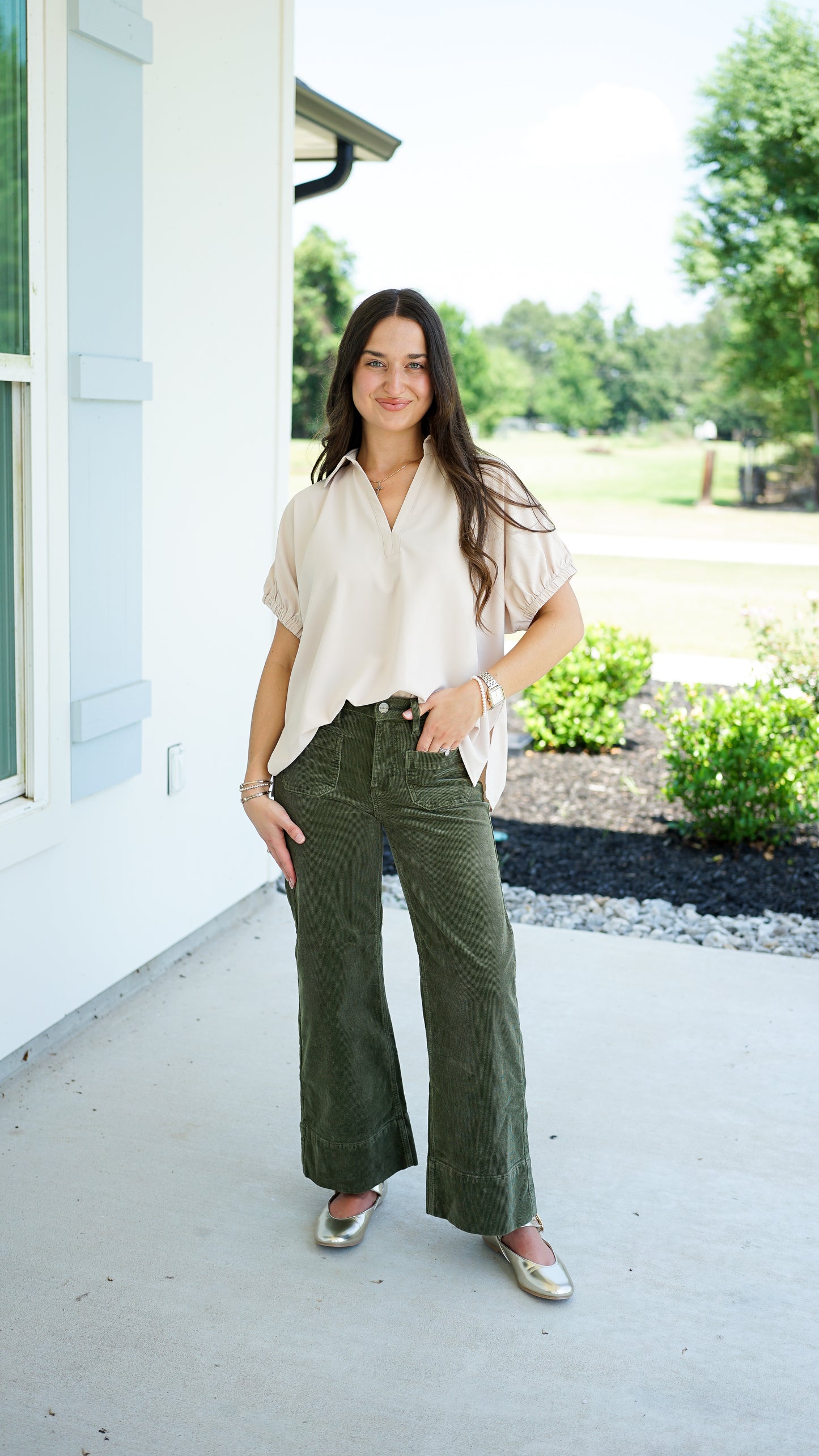 Simple and Sweet Ecru Top