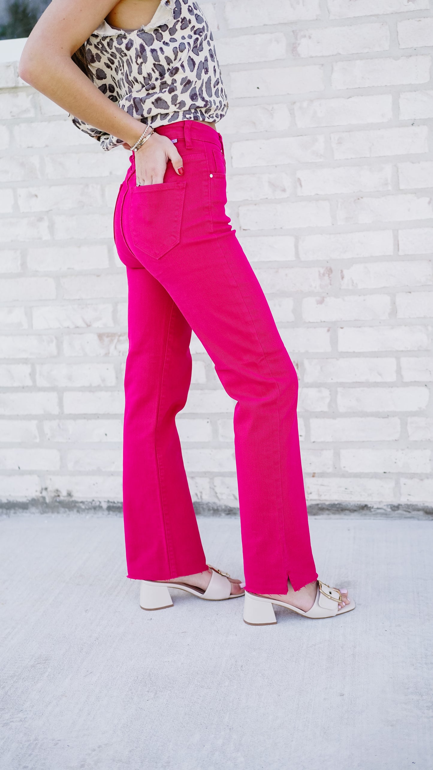 Switch It Up Fuchsia Jeans