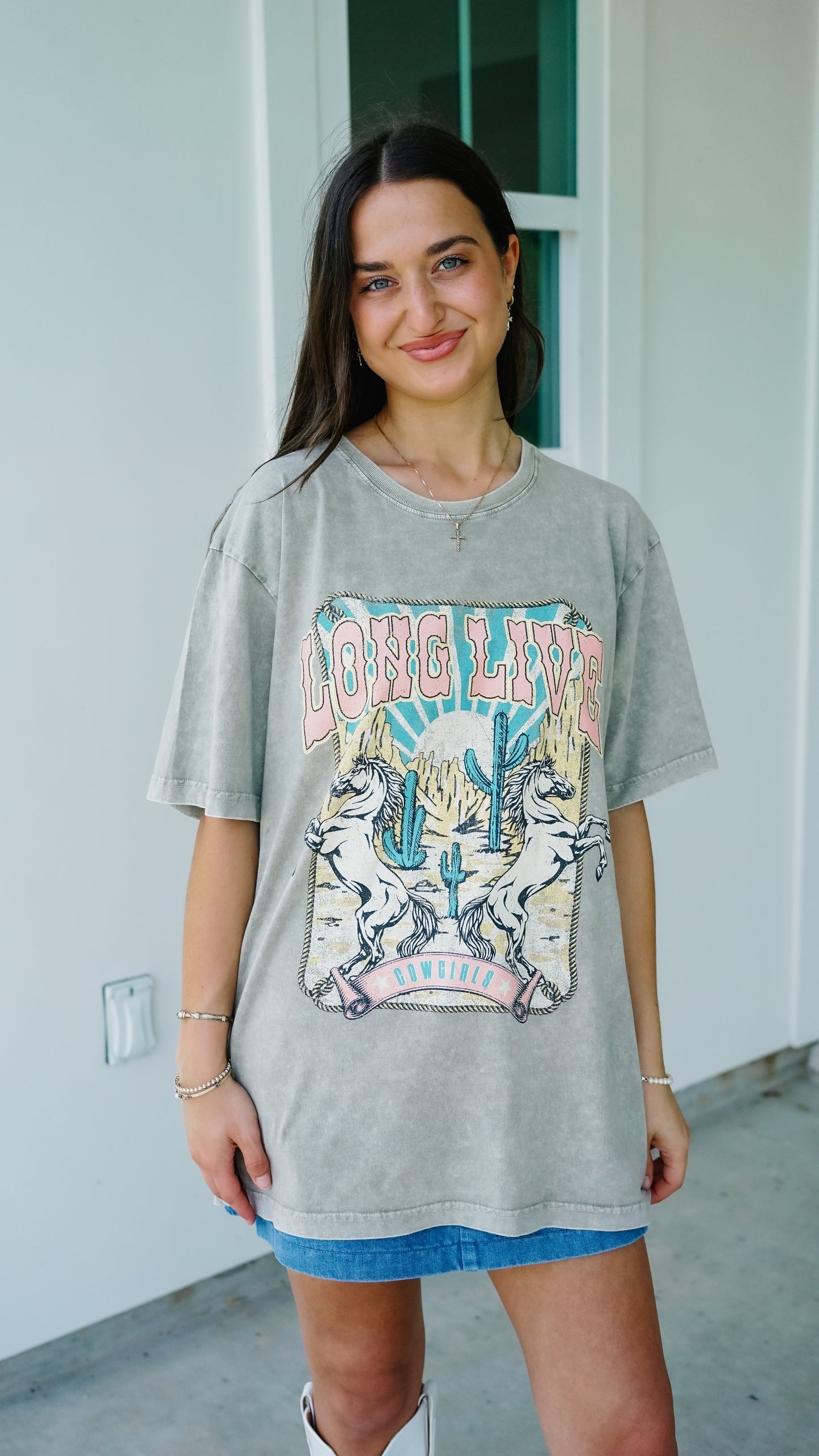 Long Live Cowgirls Mocha Tee