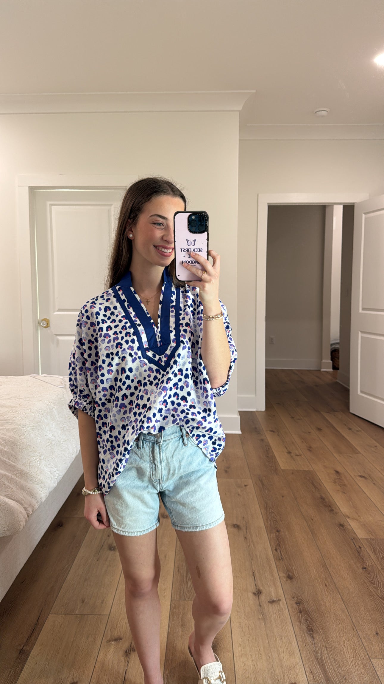 Pretty and Playful Royal Top