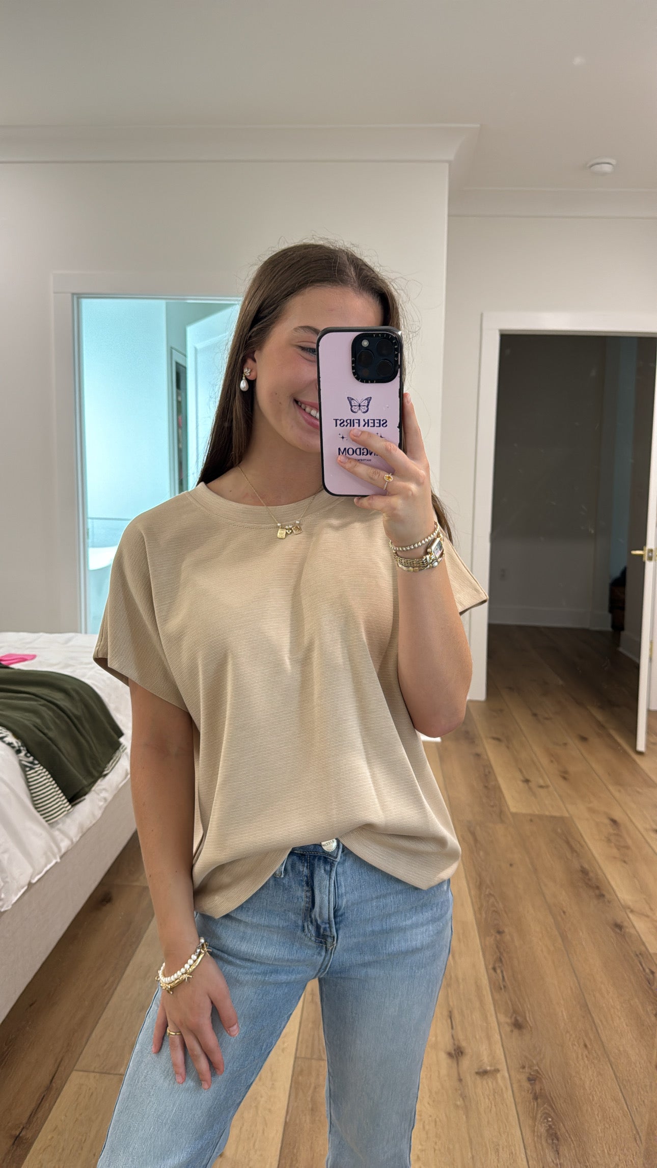 Keep It Simple Tan Top