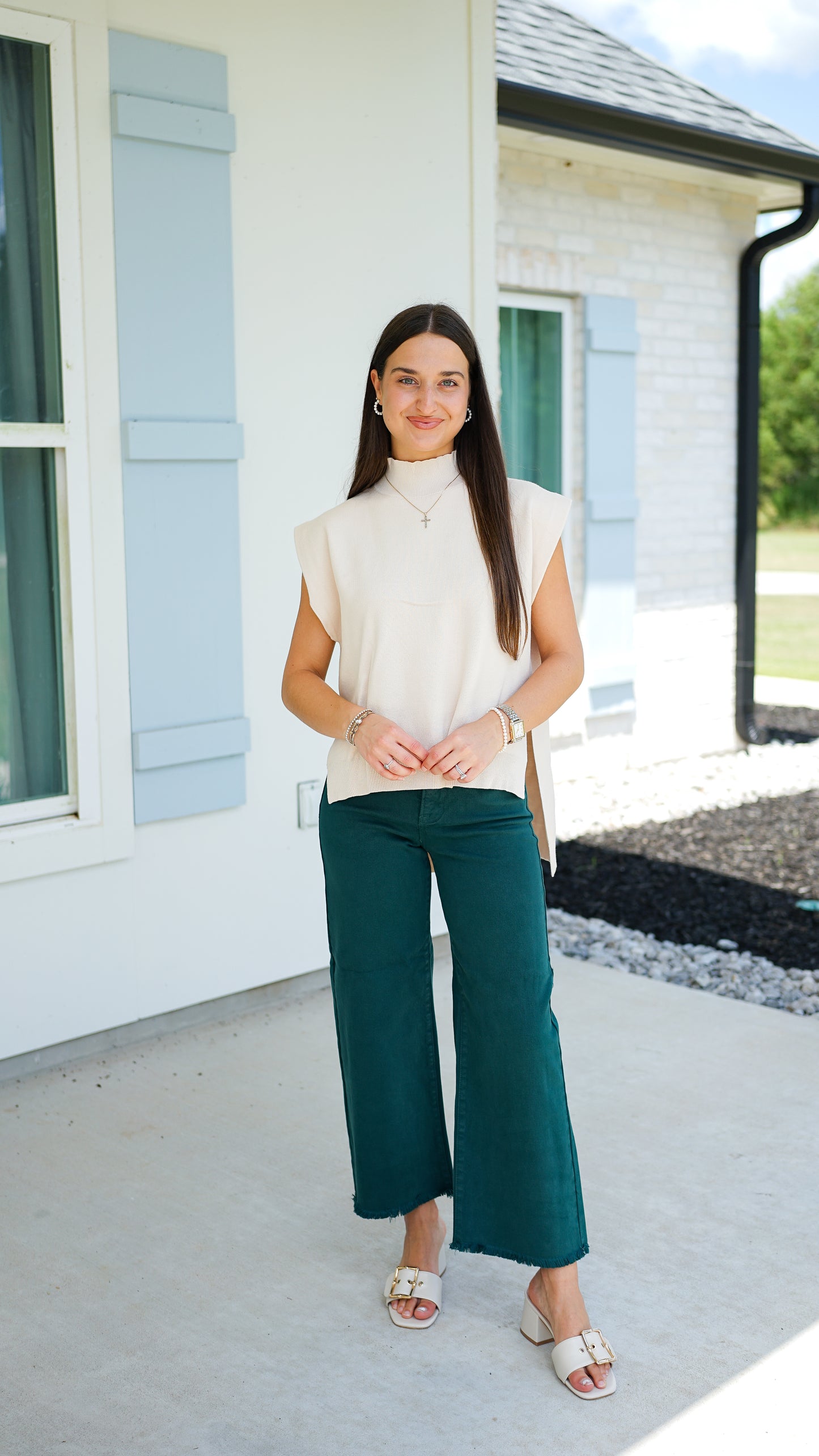 Simple and Chic Ecru Top