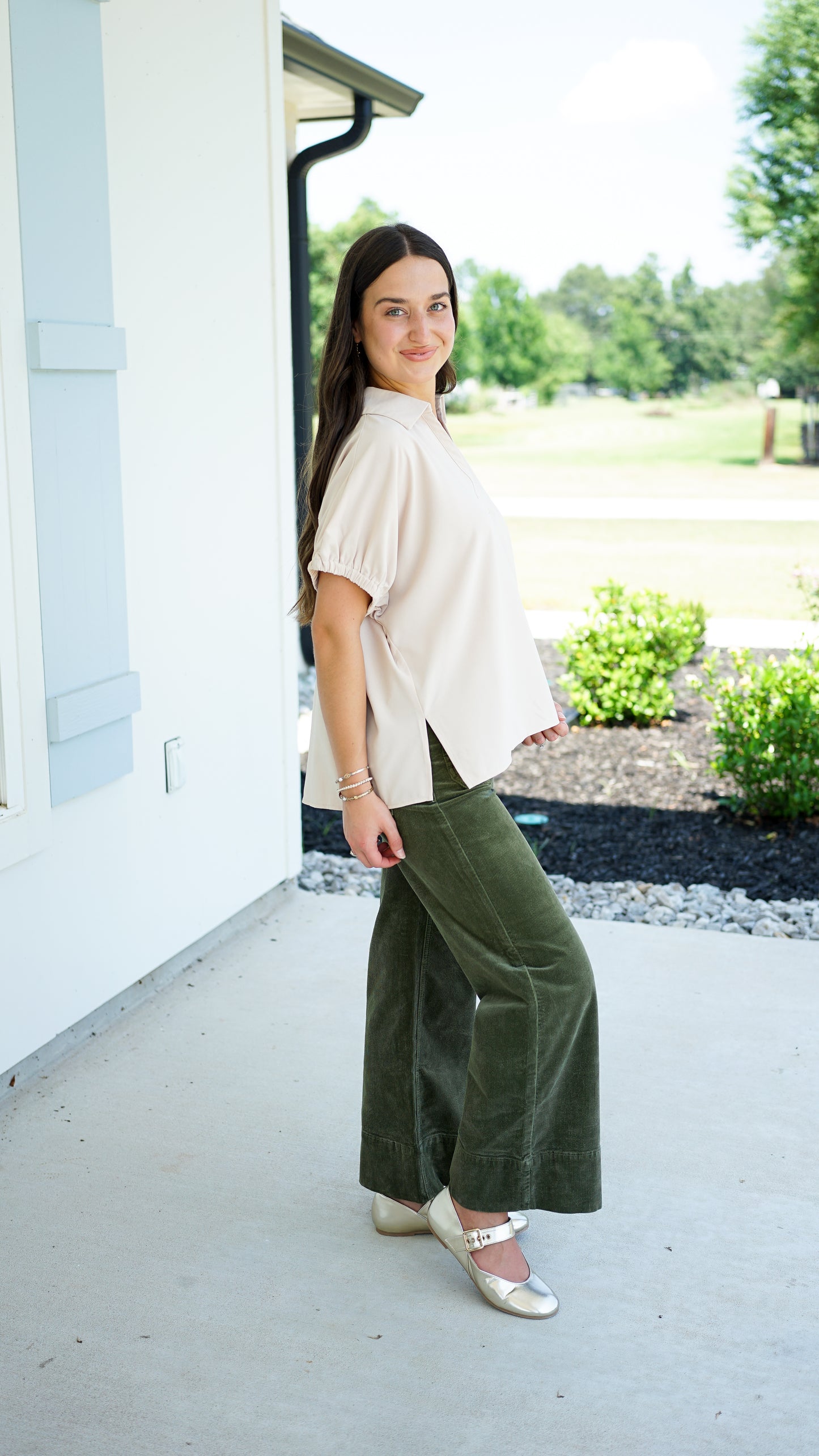 Simple and Sweet Ecru Top