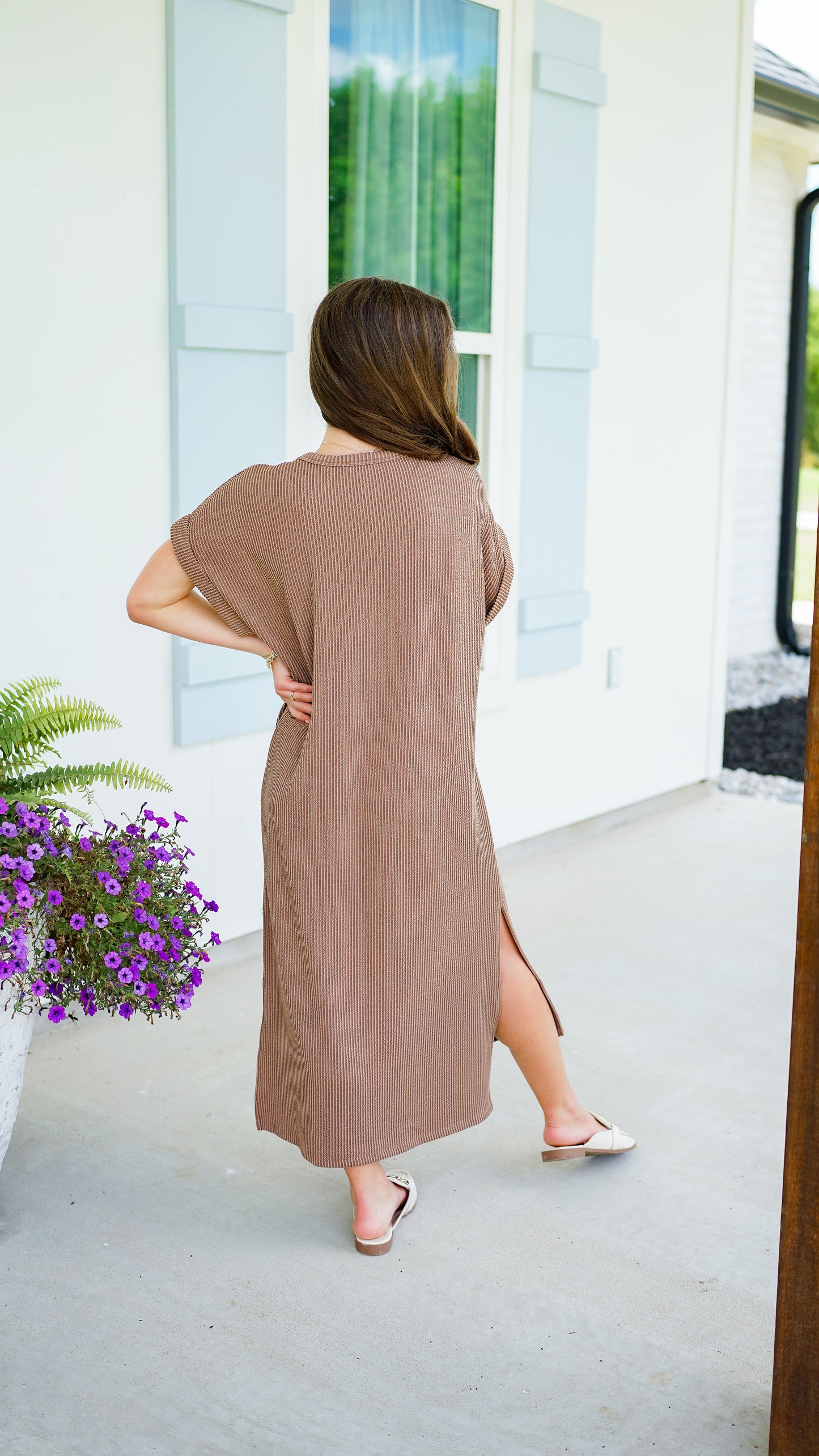 Easy Peezy Mocha Dress