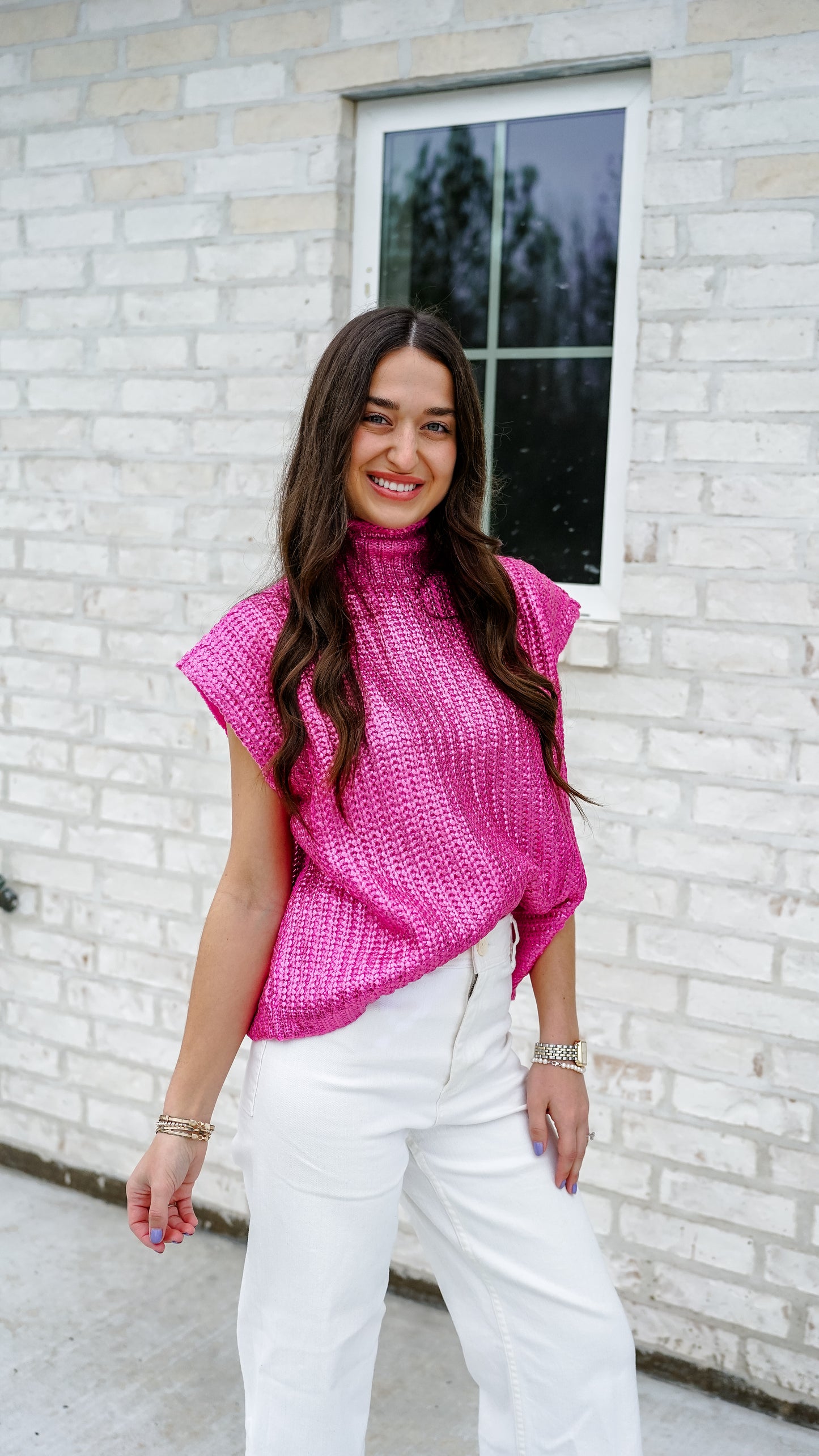 Shimmy In Shimmer Pink Top