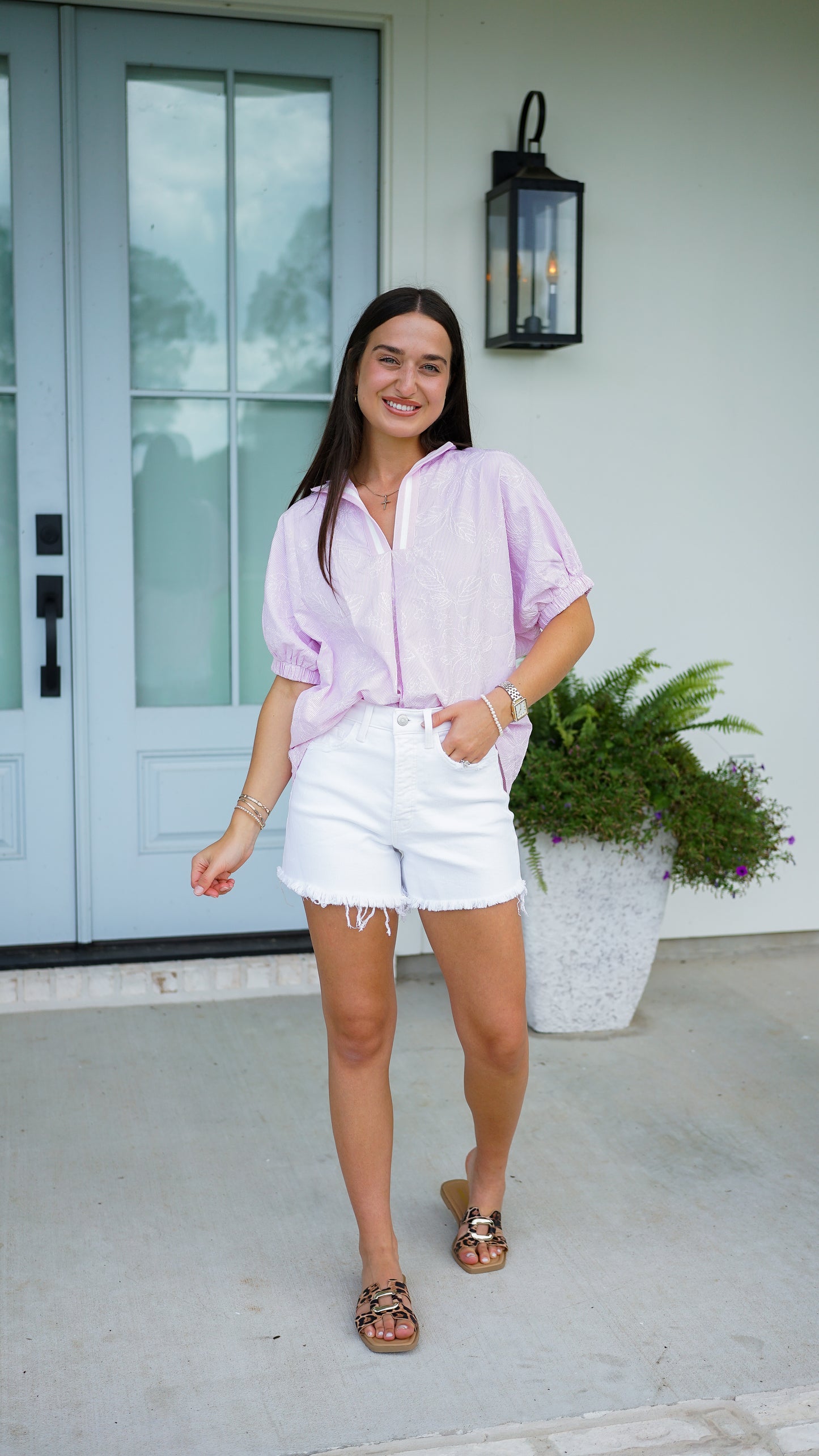 Fit For You White Denim Shorts
