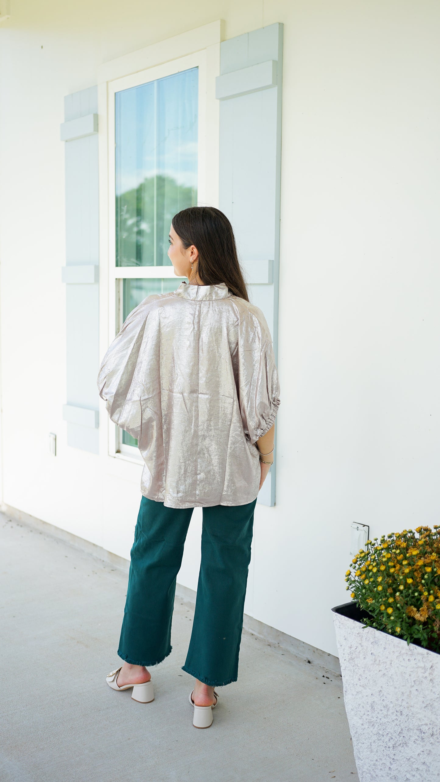 Sweet Shimmer Champagne Top