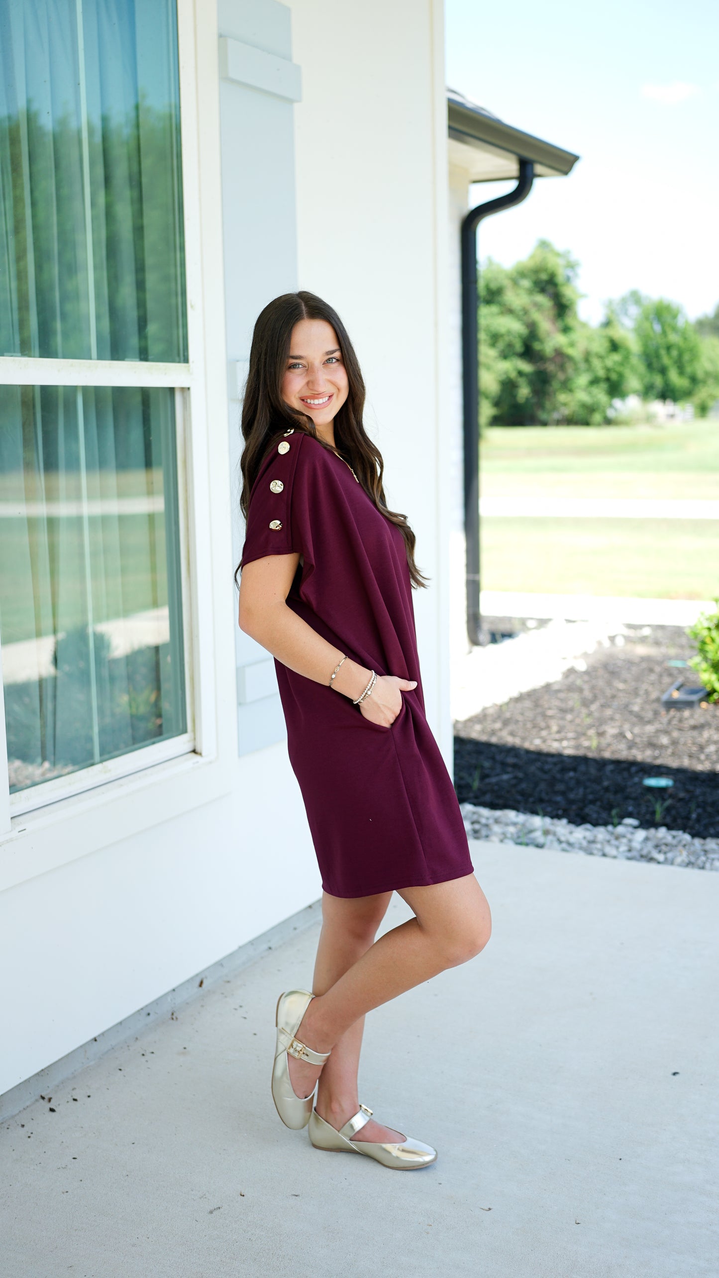 Sweet Treasure Burgundy Dress