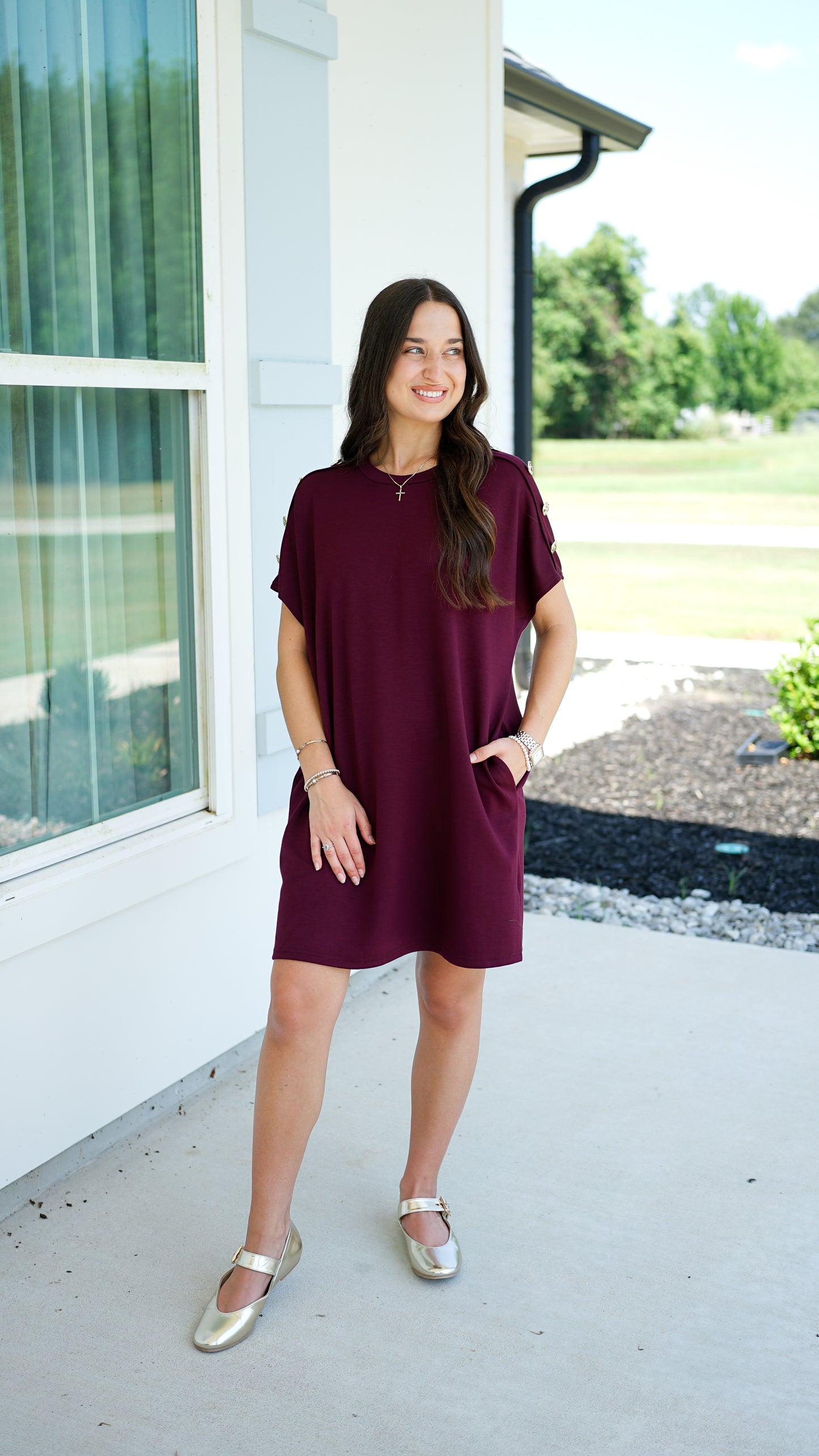 Sweet Treasure Burgundy Dress