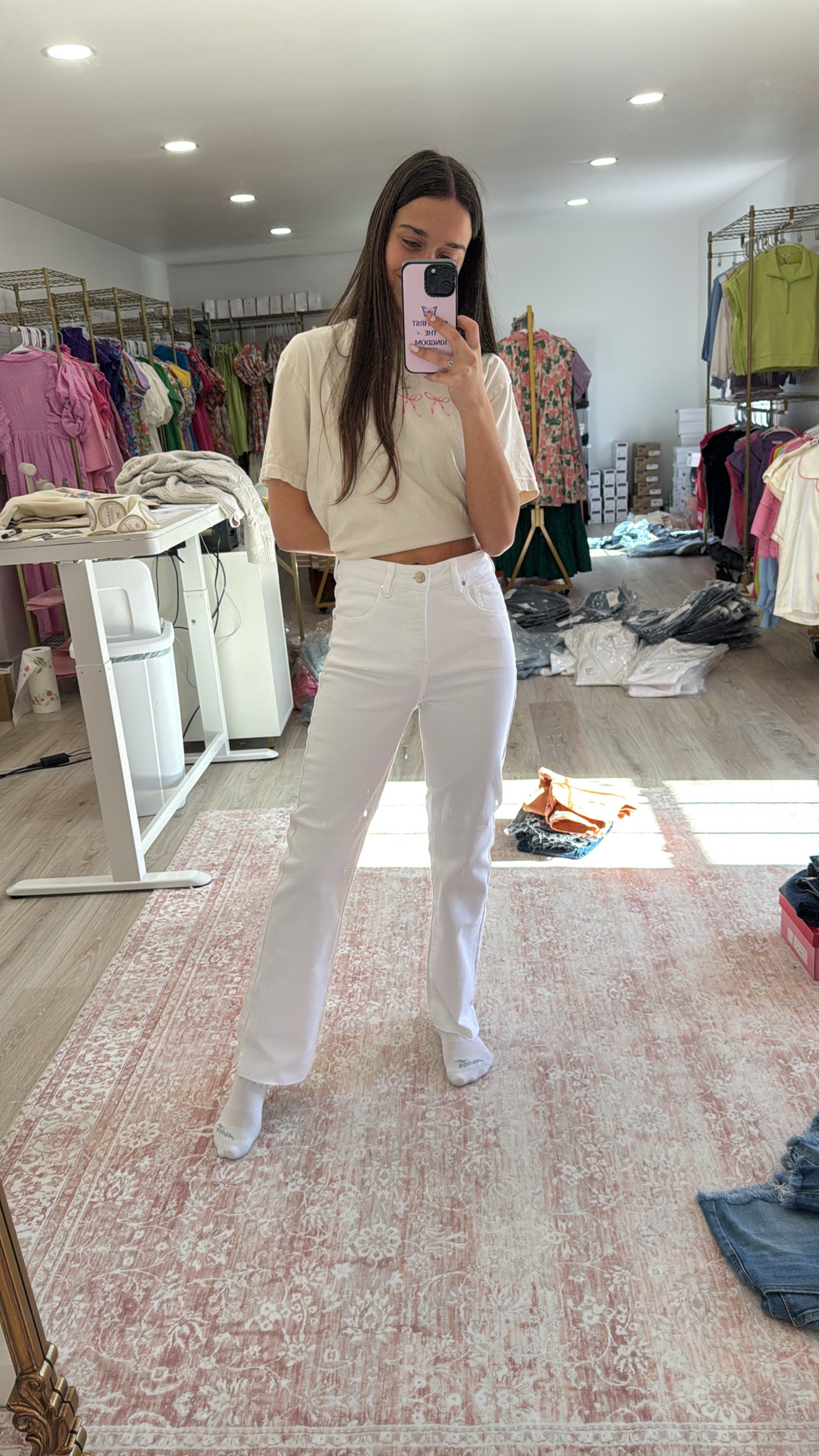 Switch It Up White Jeans