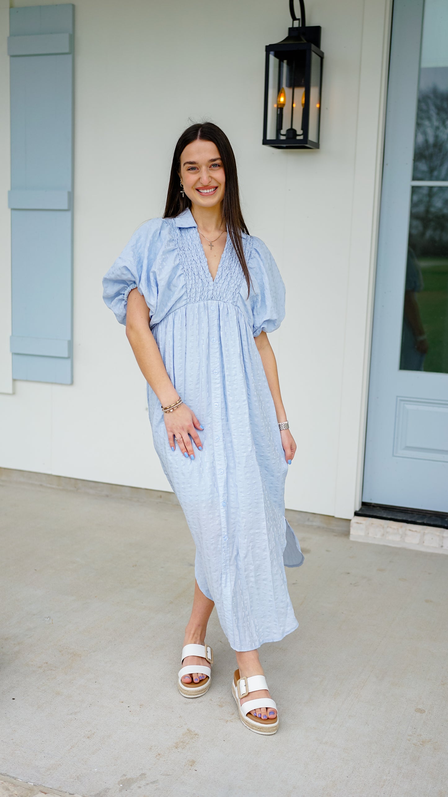Epitome of Class Blue Dress