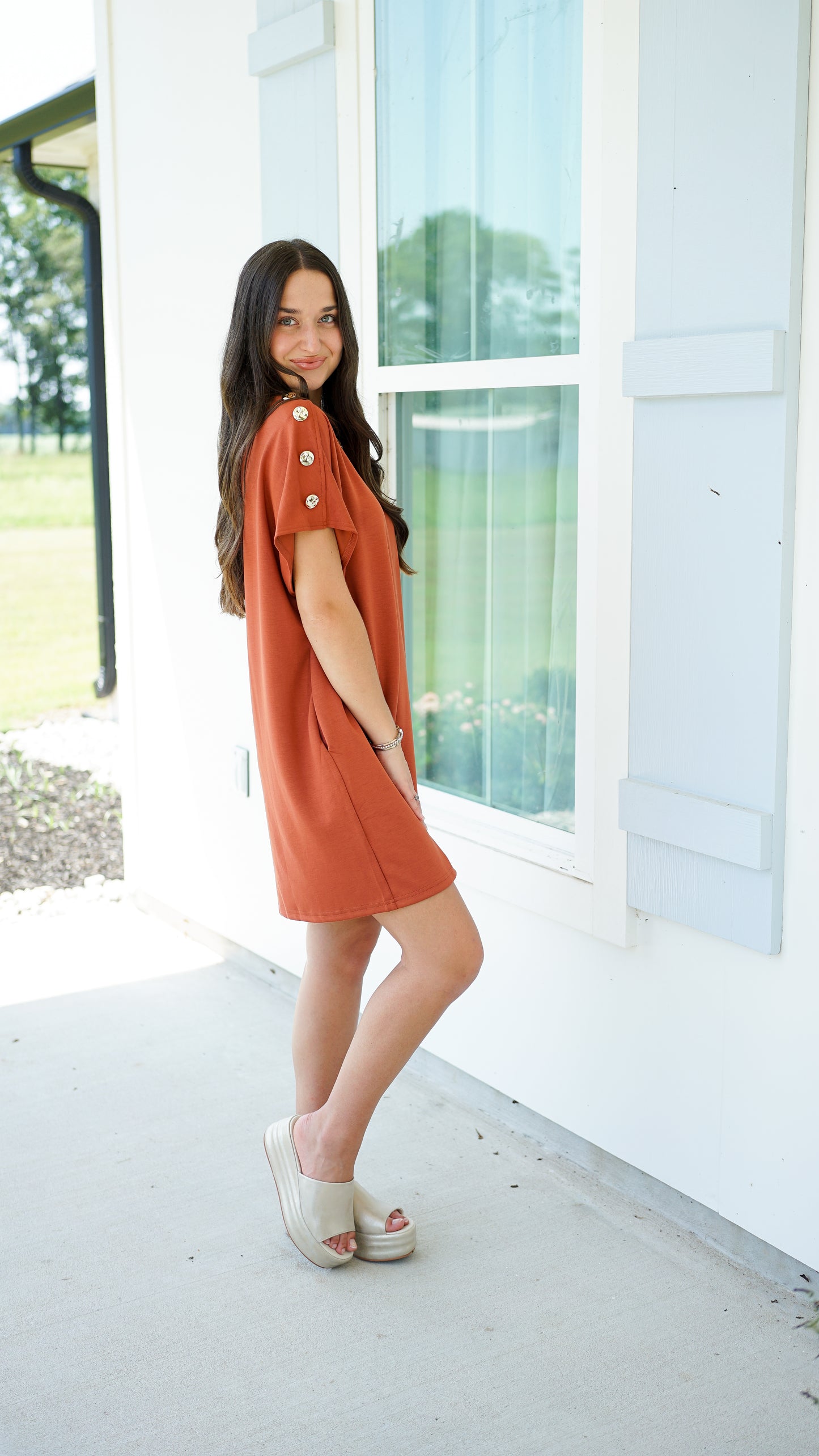Sweet Treasure Rust Dress