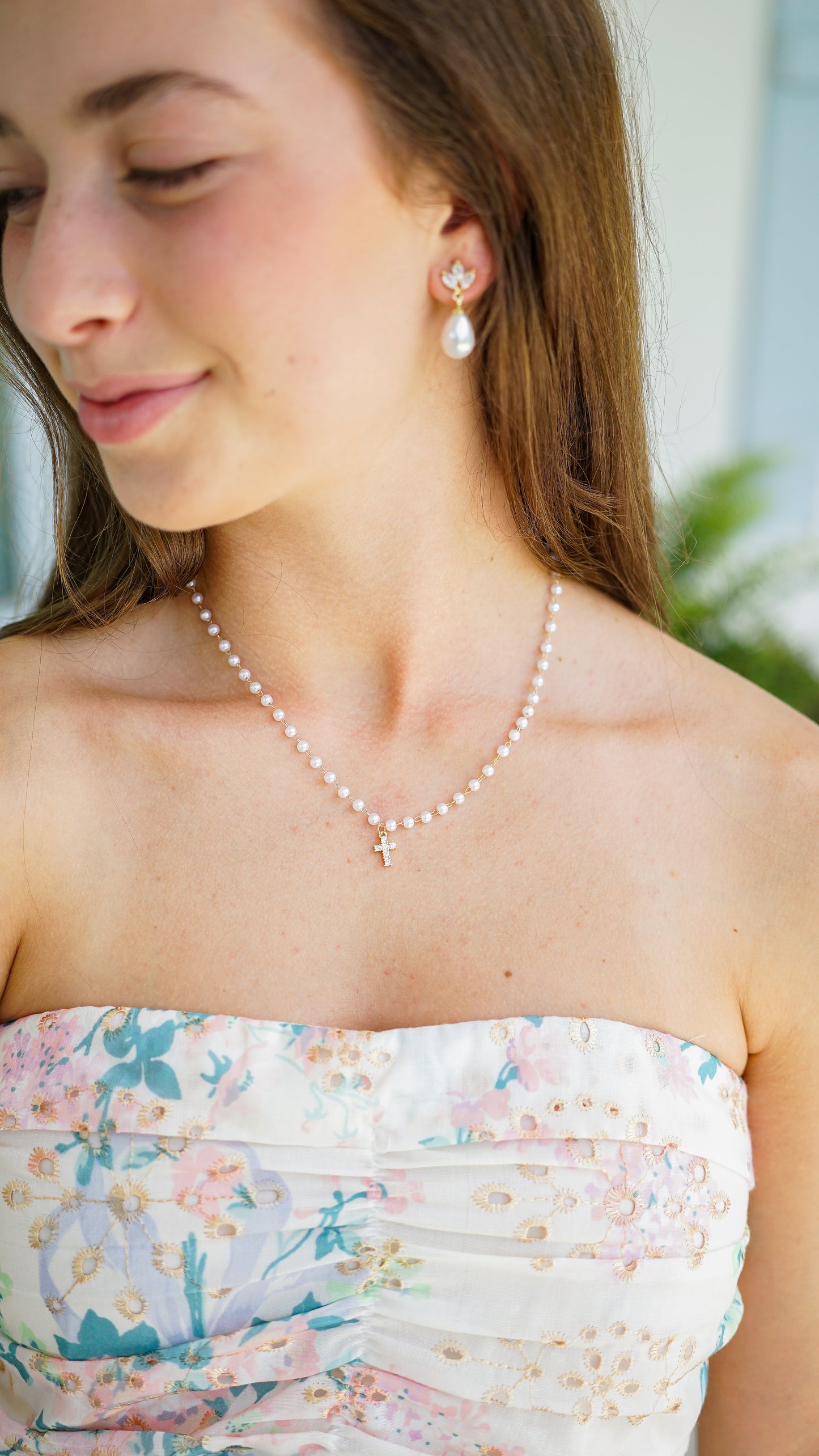 Living For Jesus Pearl Necklace