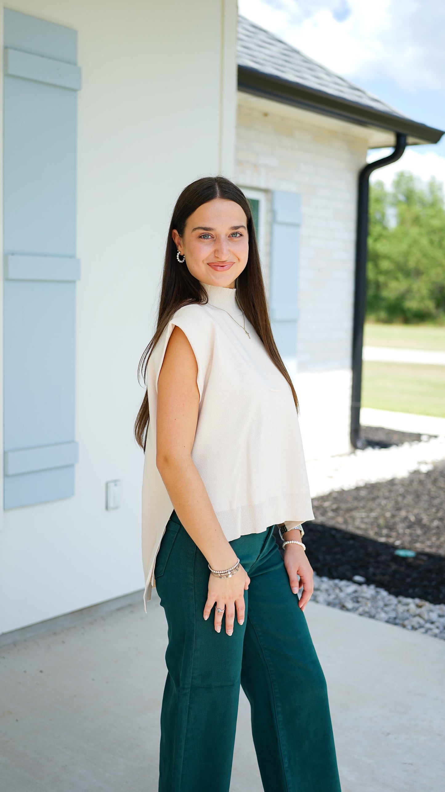 Simple and Chic Ecru Top