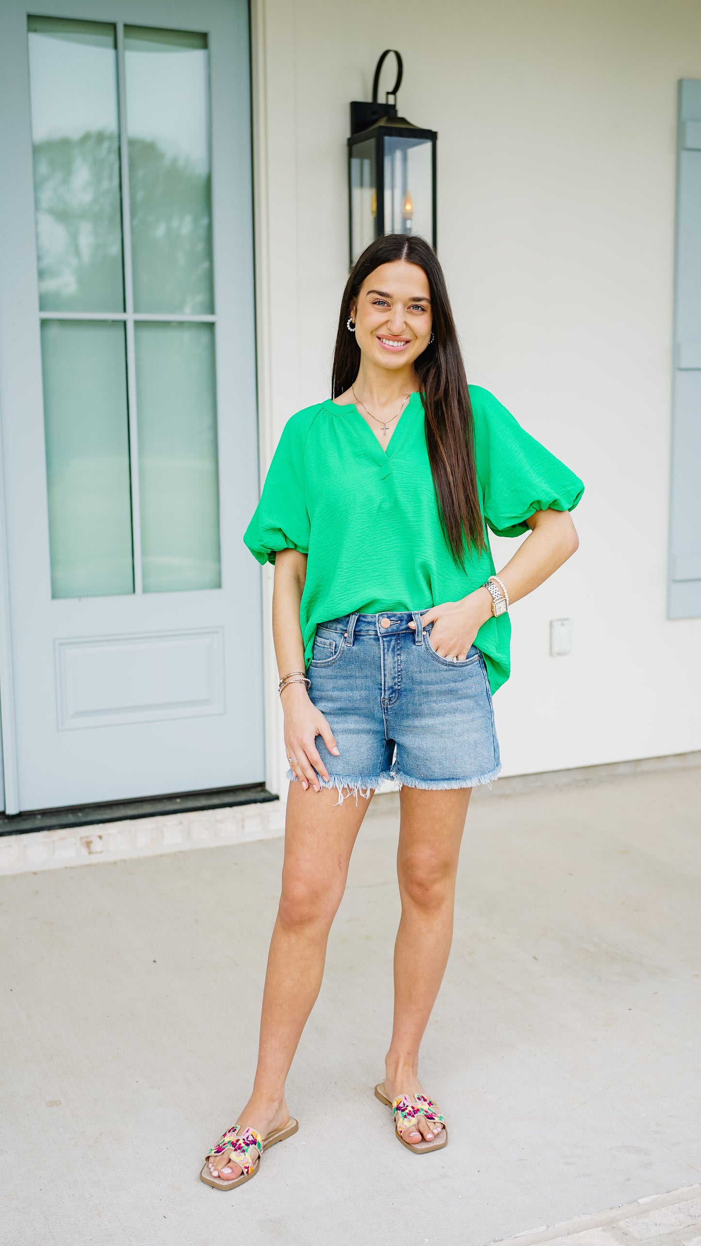 No Doubts Kelly Green Top