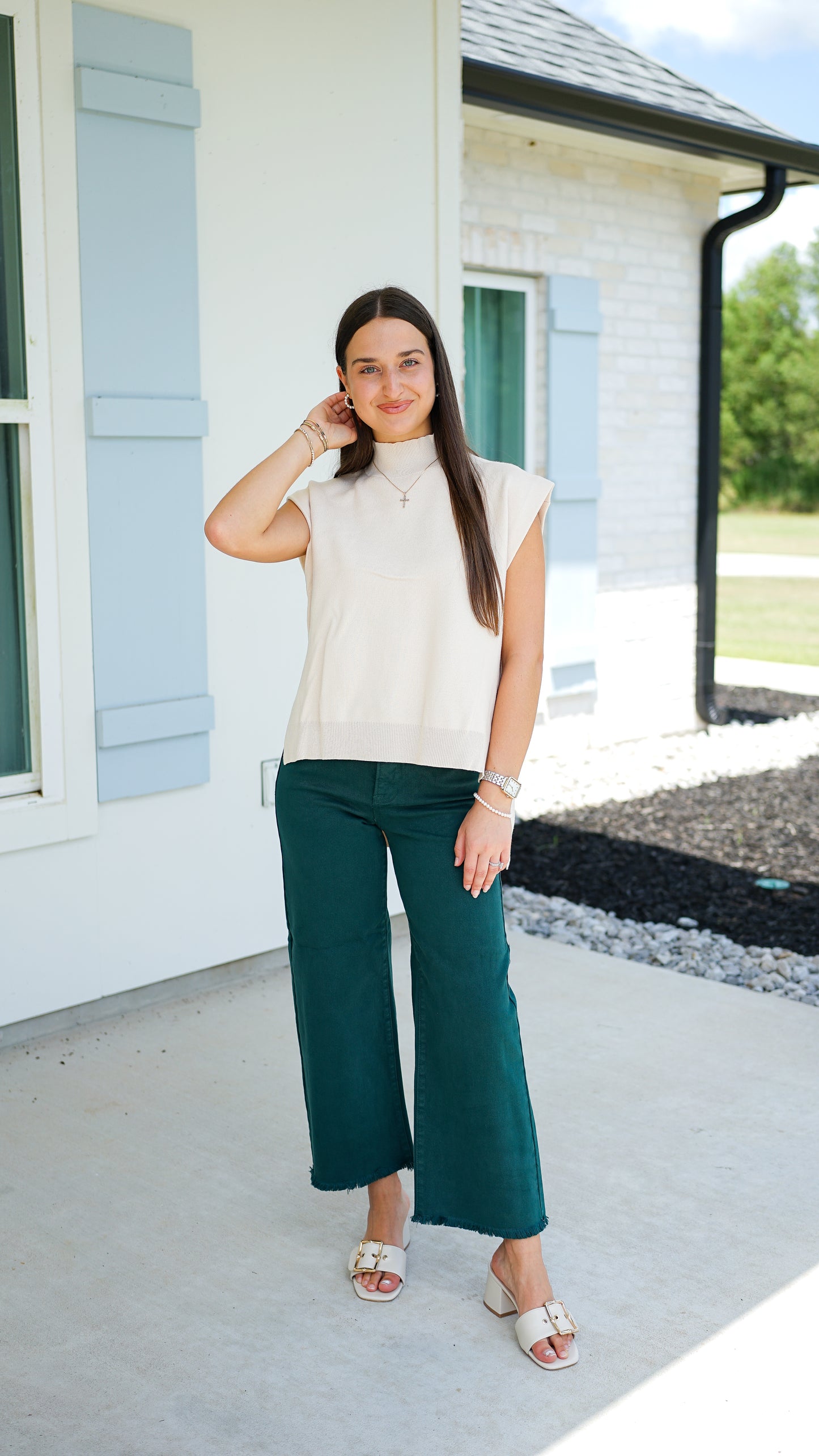 Simple and Chic Ecru Top