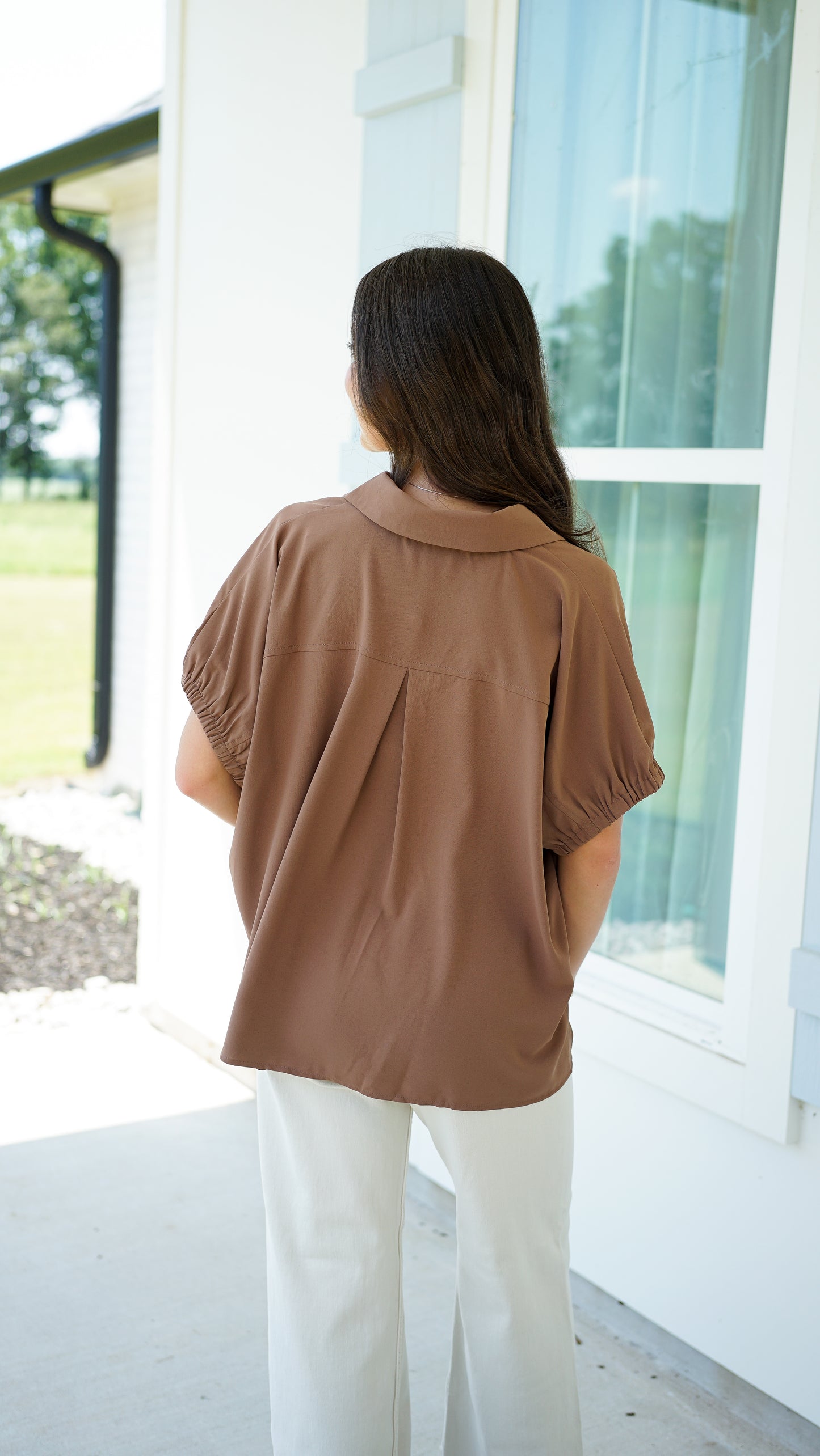 Simple and Sweet Brown Top