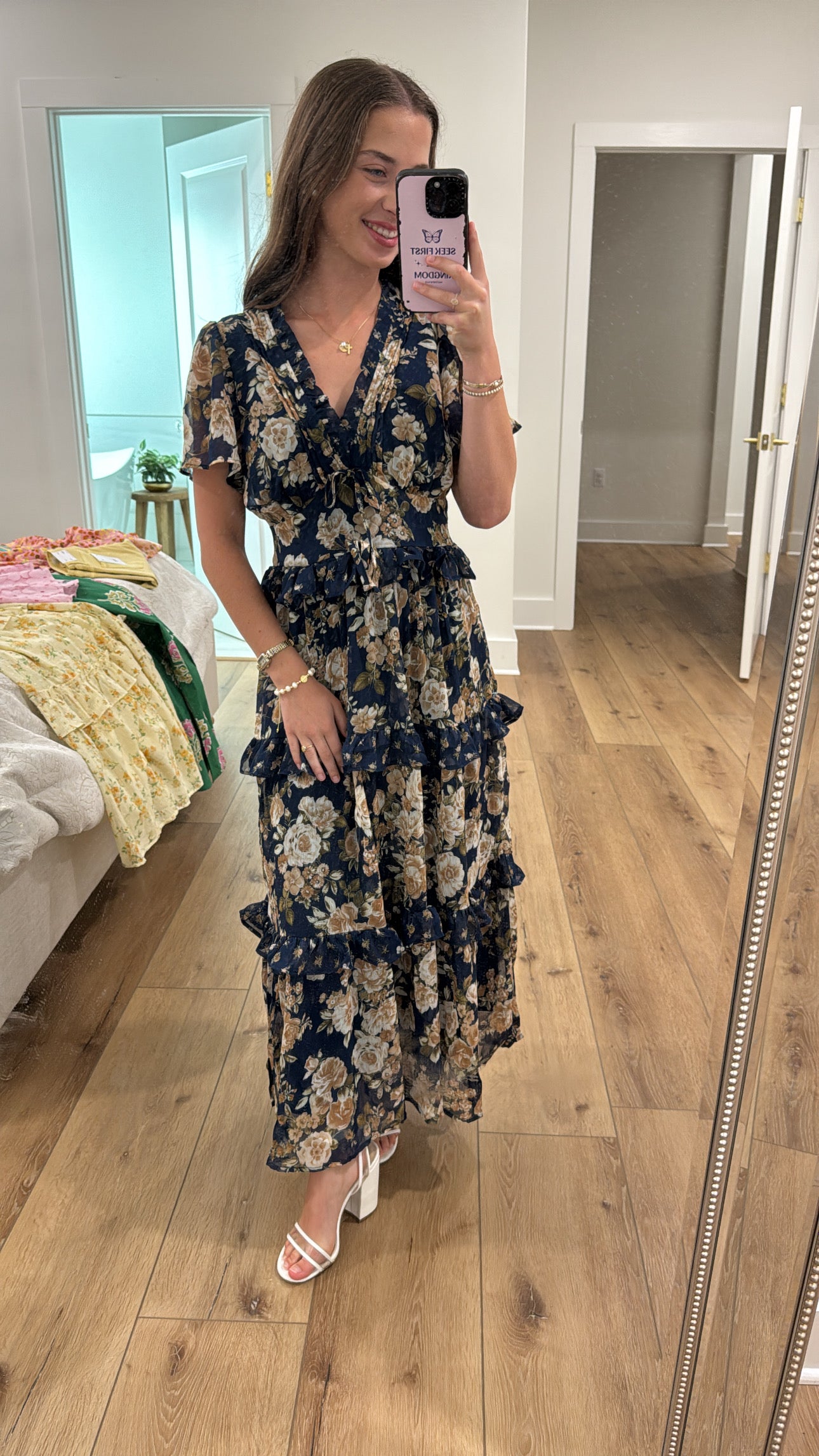 Elegant in Navy Dress