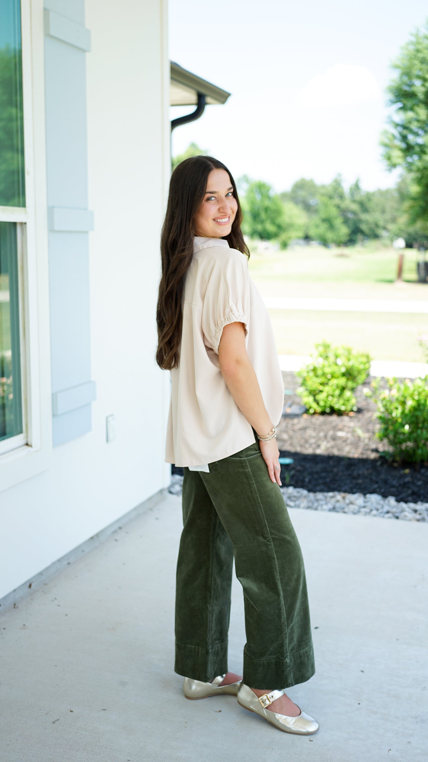 Simple and Sweet Ecru Top