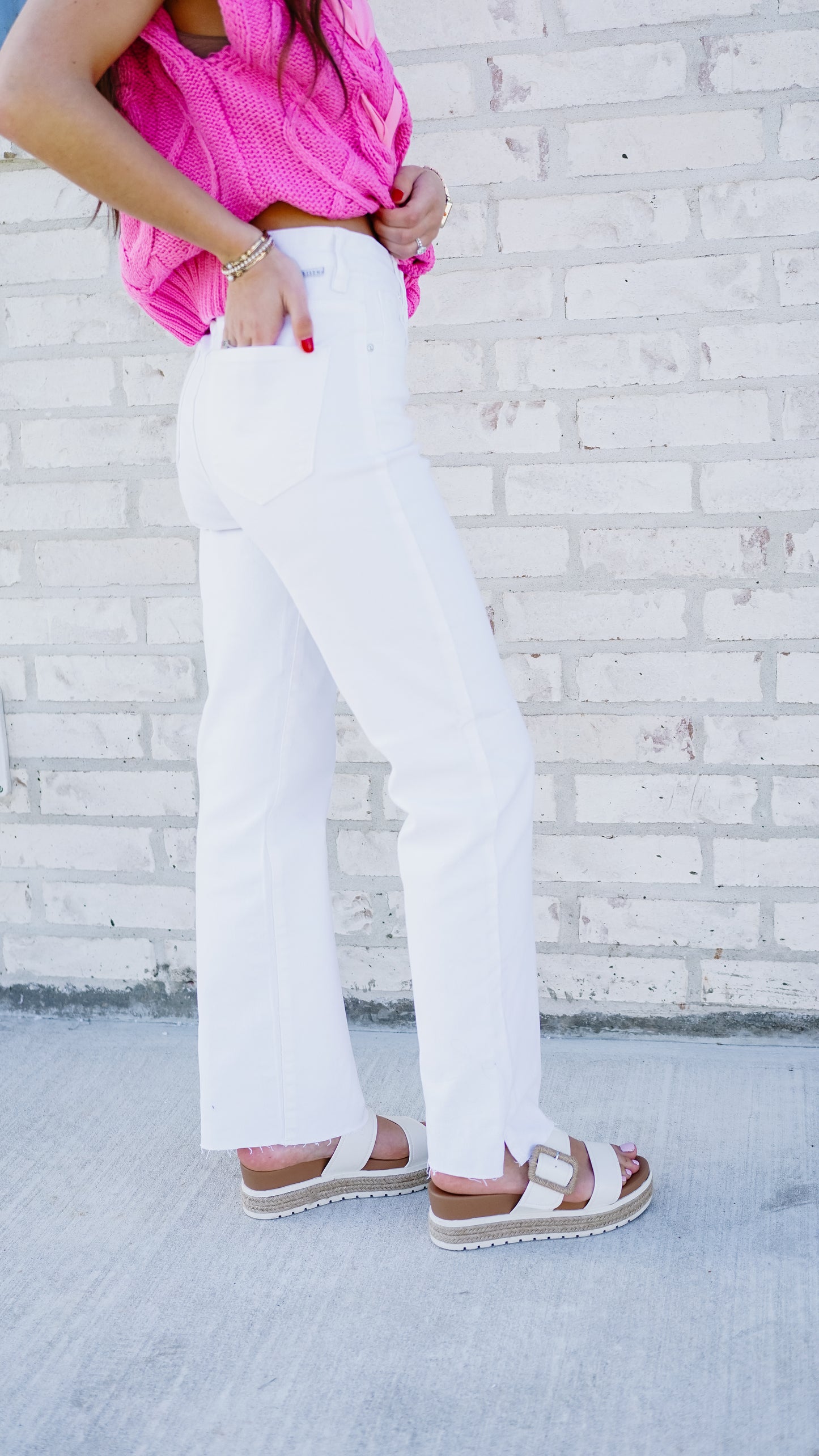 Switch It Up White Jeans
