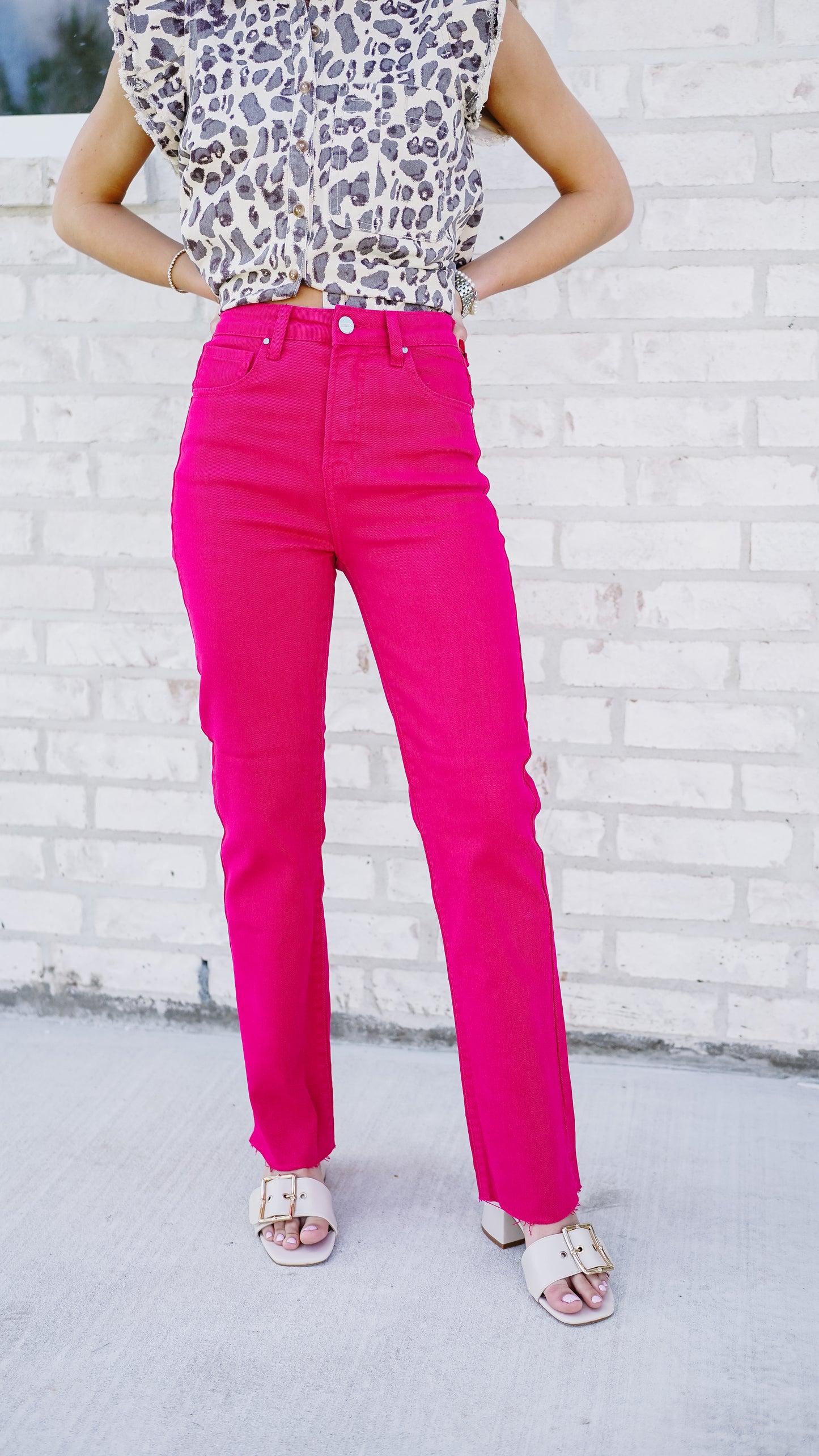 Switch It Up Fuchsia Jeans