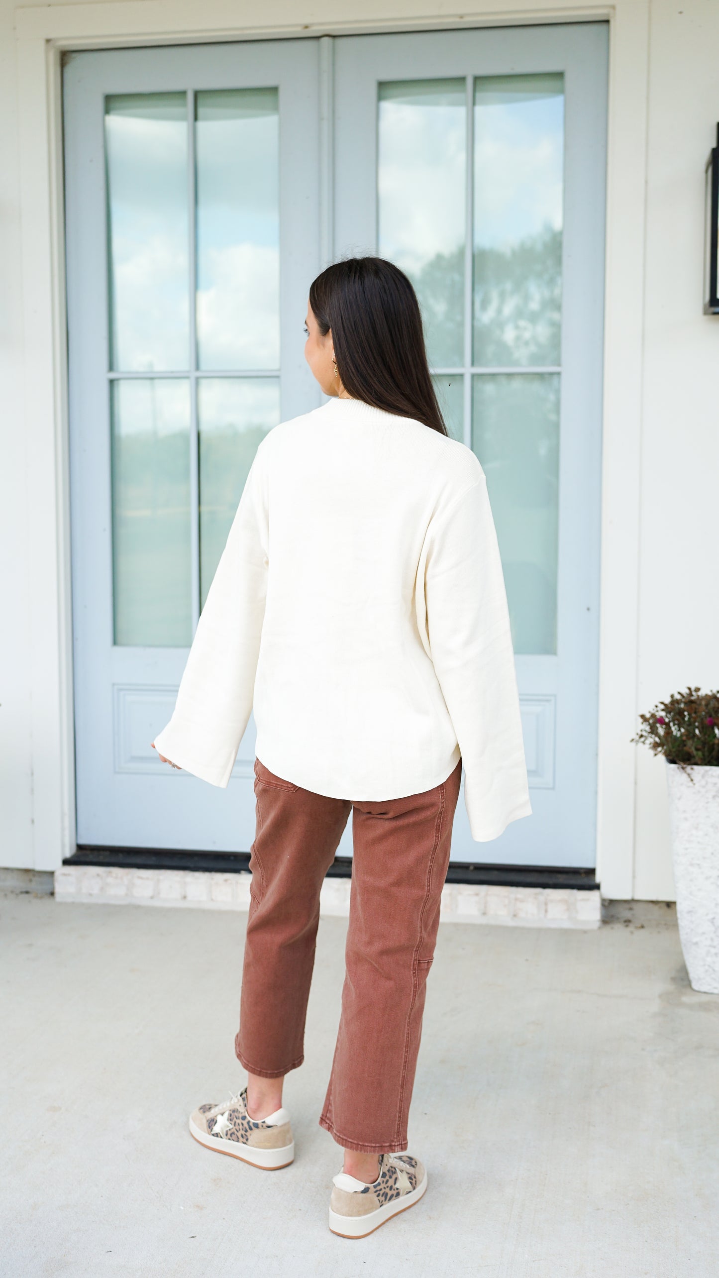 Either Way Cream Sweater