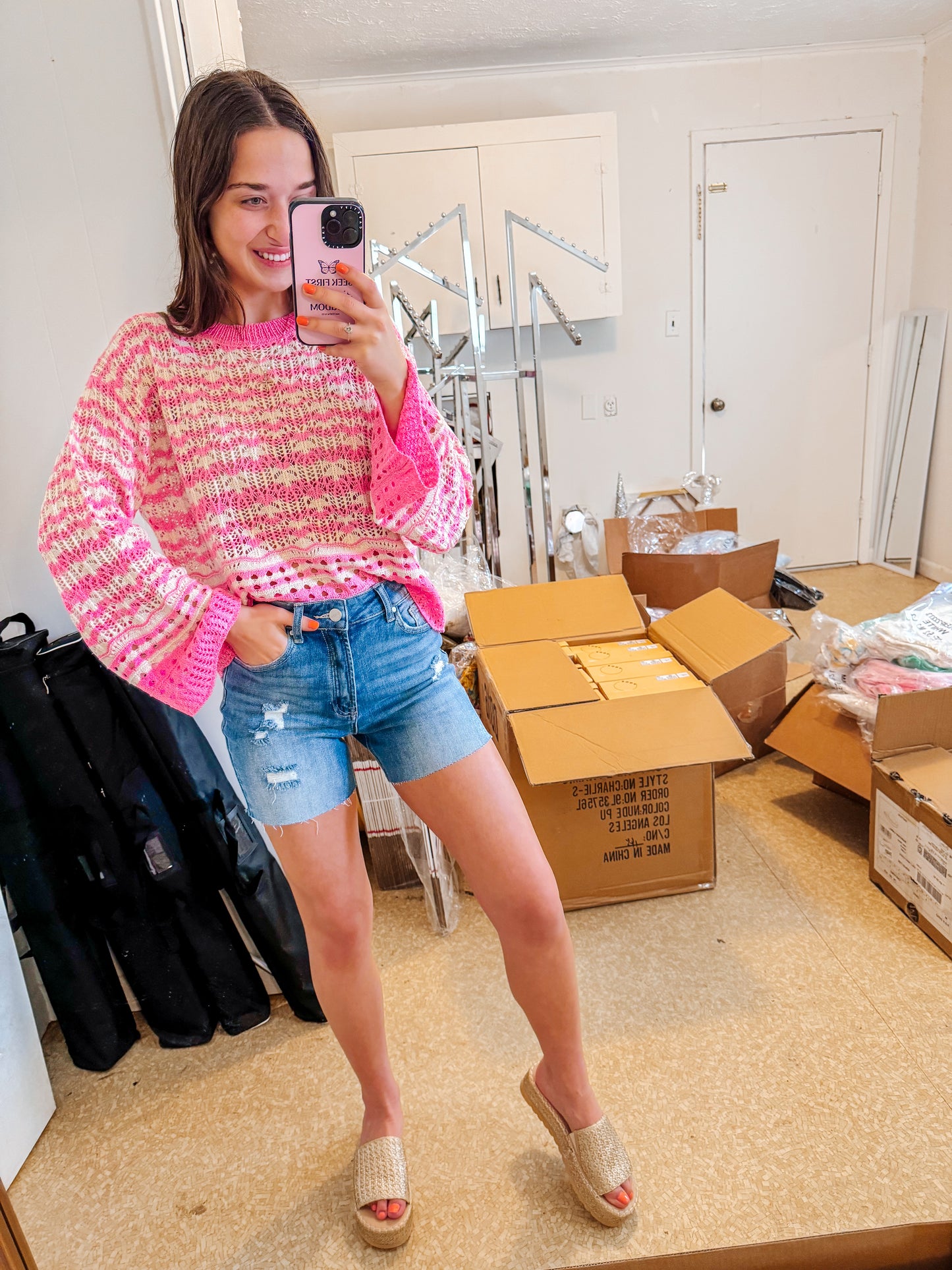 Upcycled Risen Denim Shorts