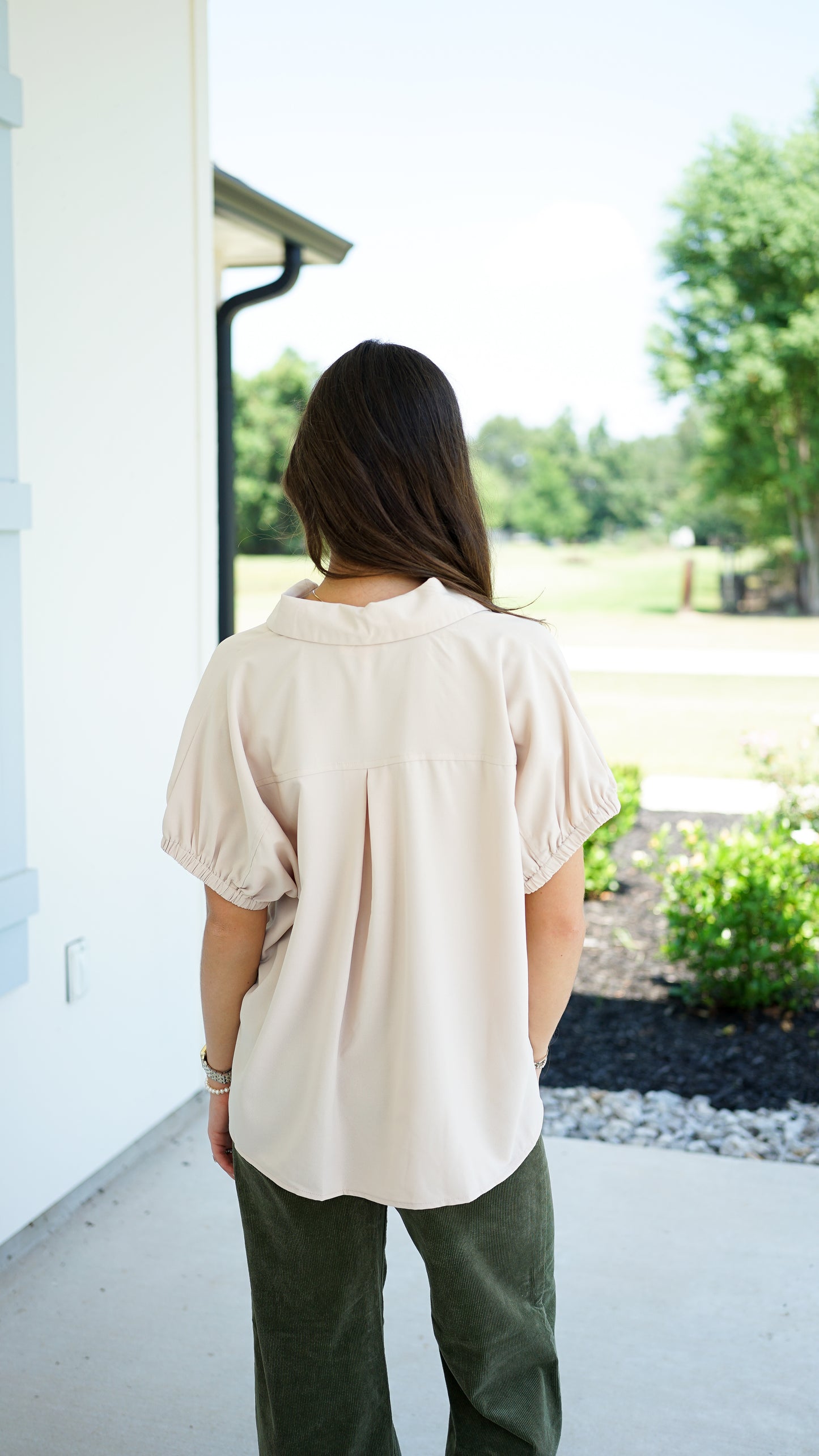 Simple and Sweet Ecru Top