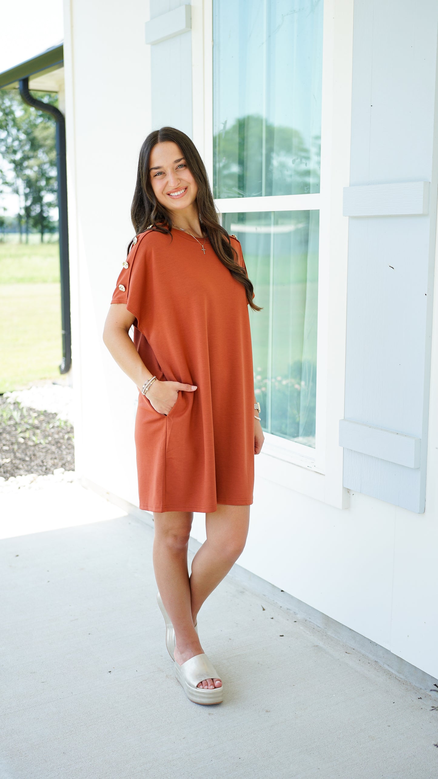 Sweet Treasure Rust Dress