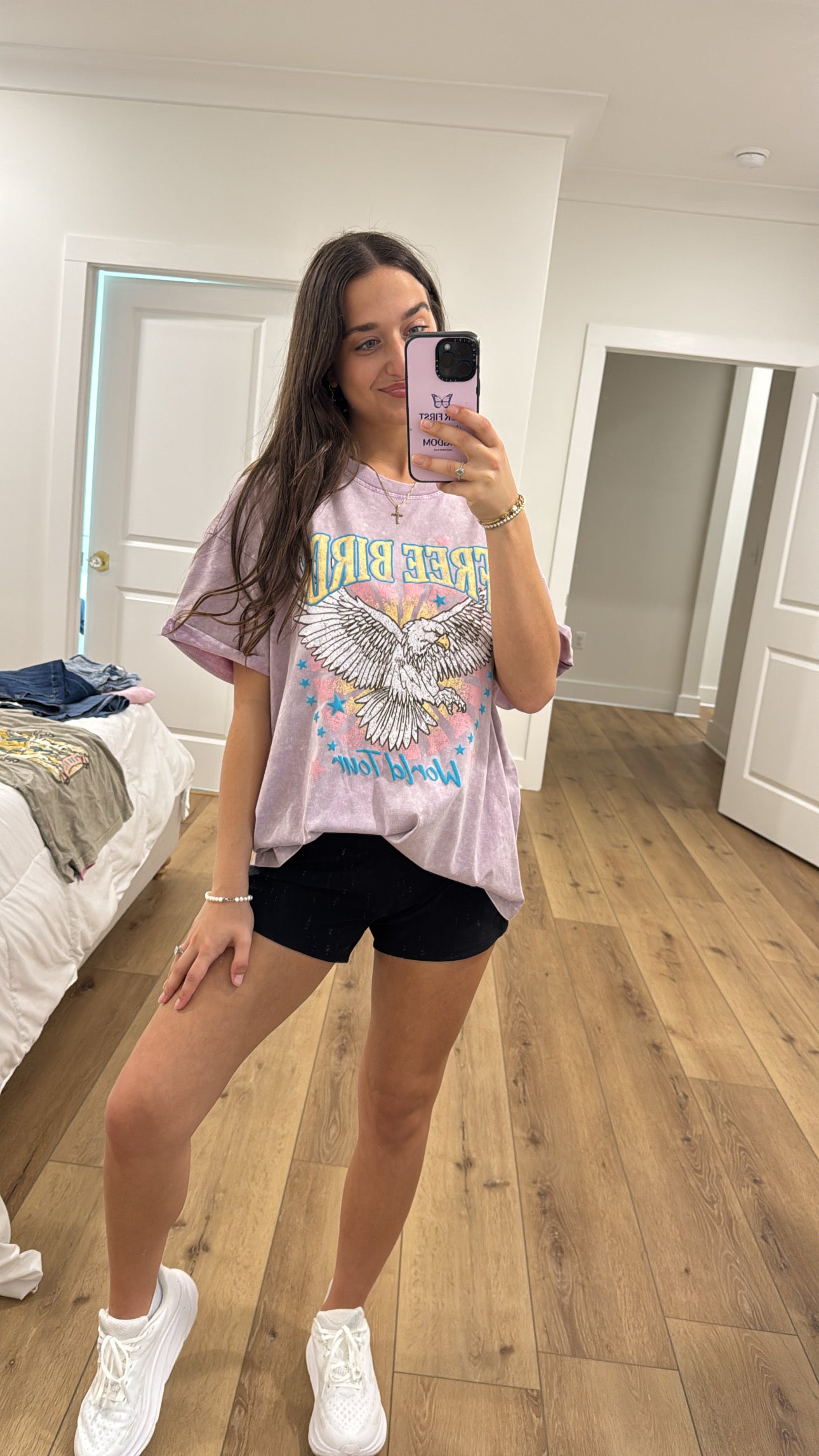 Free Bird Lavender Tee