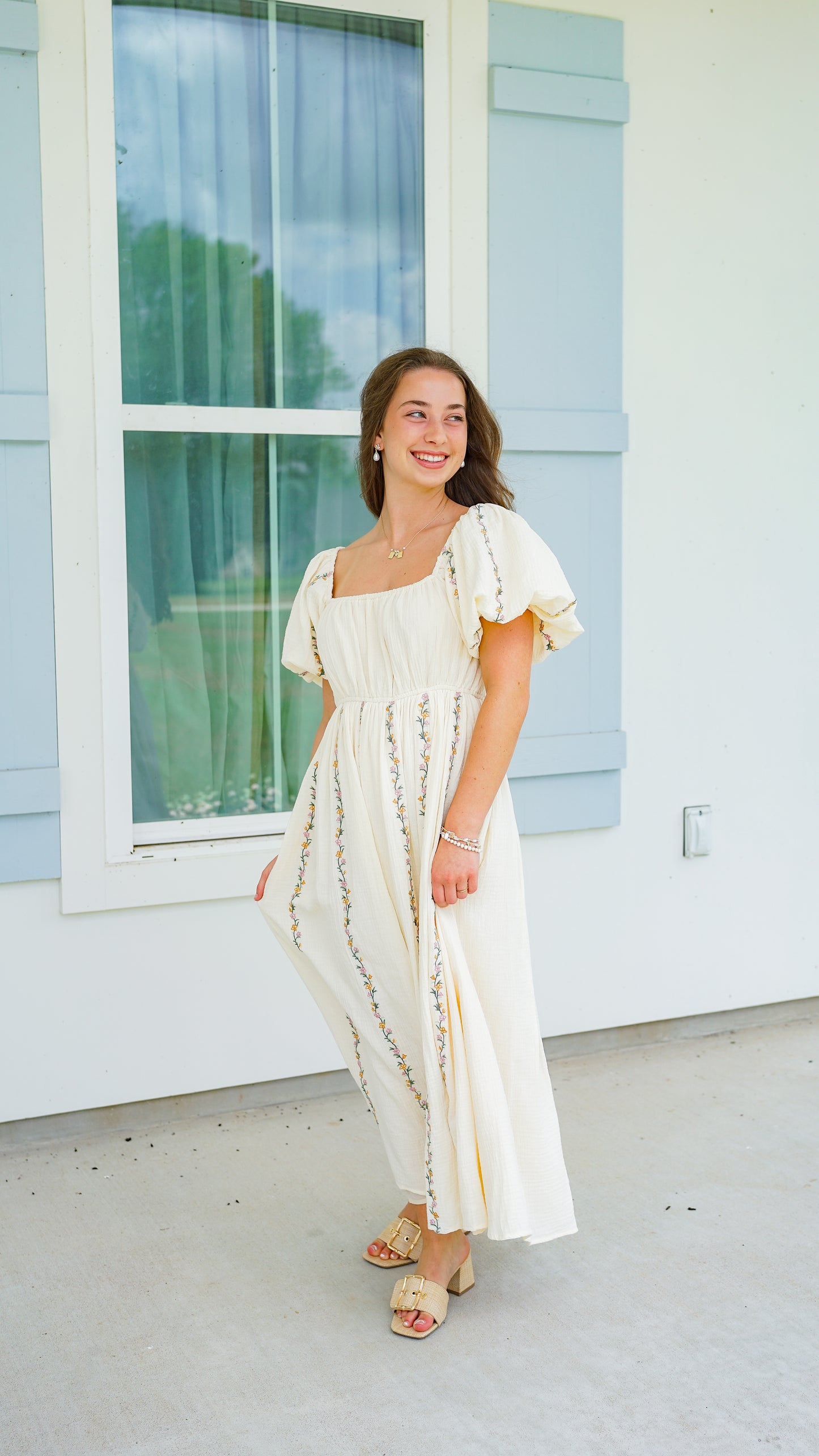 Romance In Floral Dress
