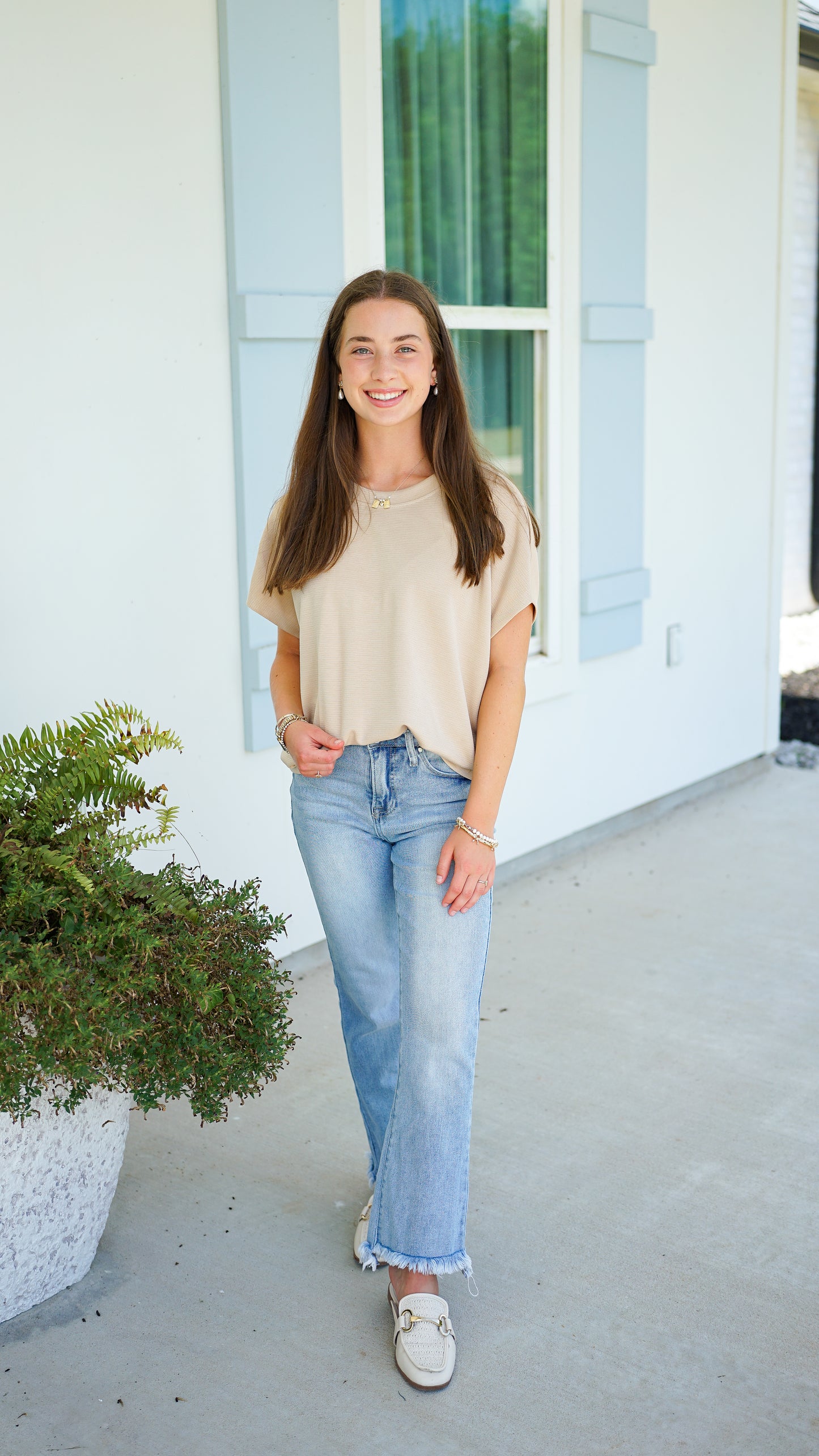 Keep It Simple Tan Top