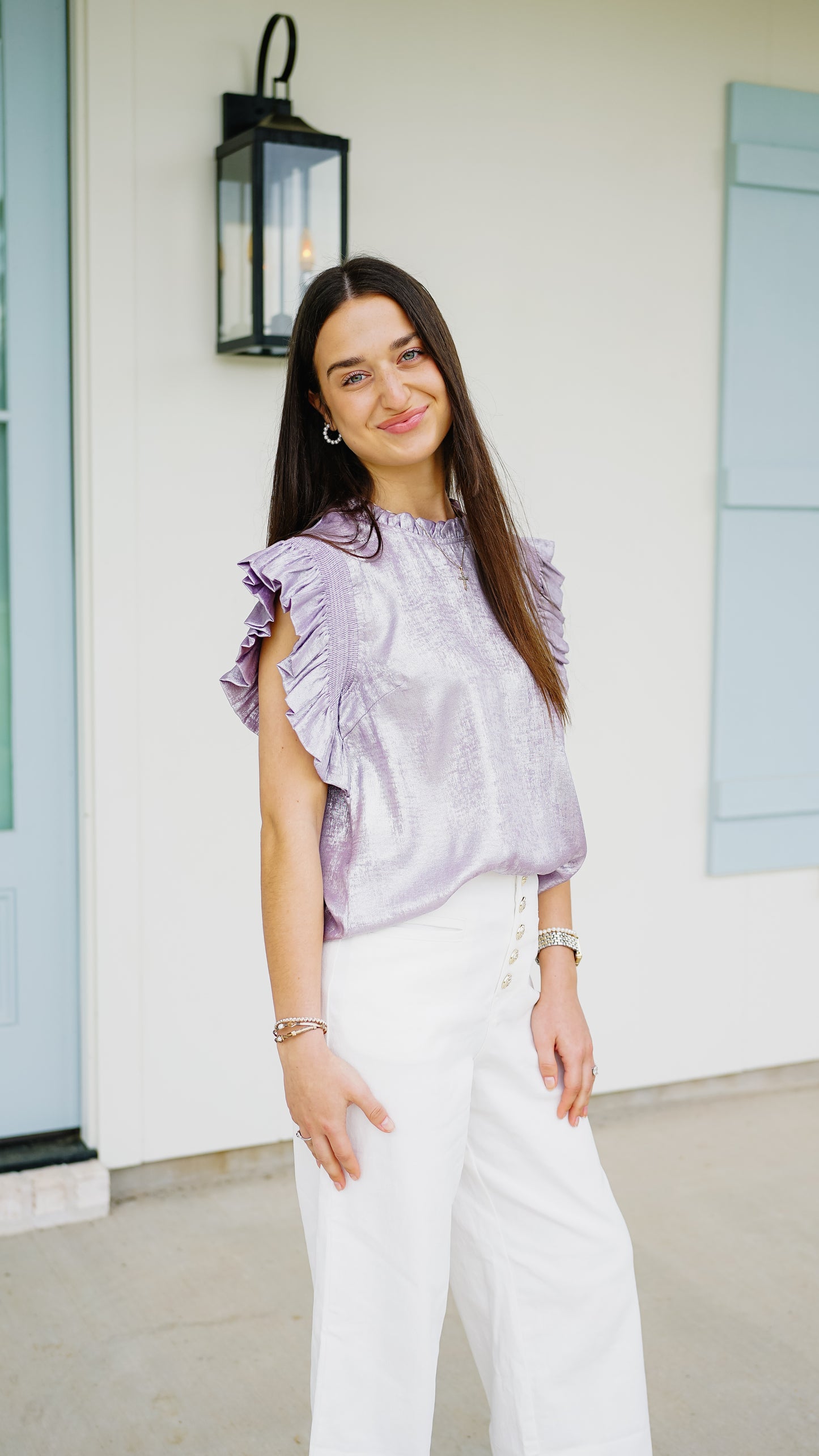 Feeling Frilly Lavender Top
