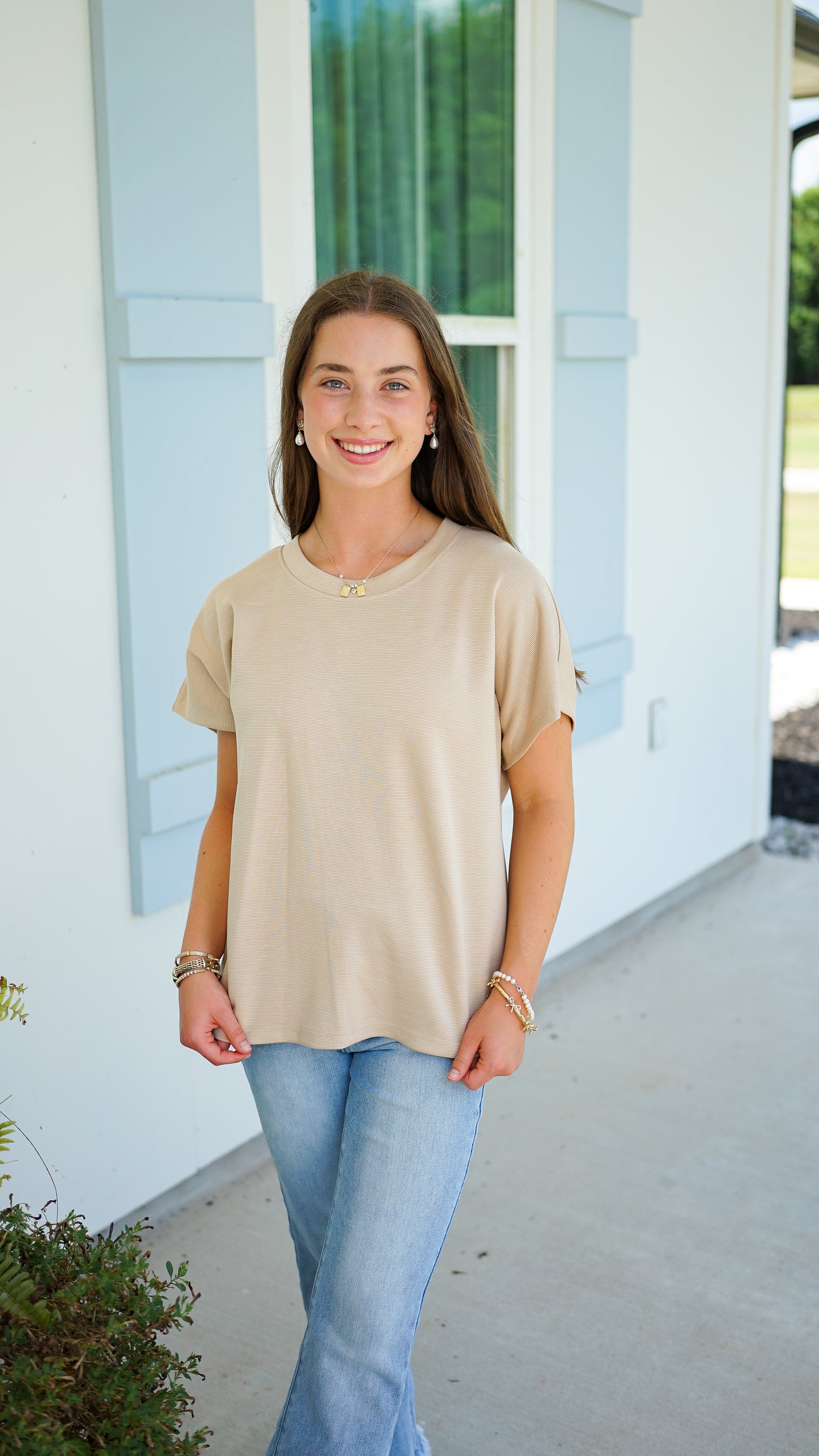 Keep It Simple Tan Top