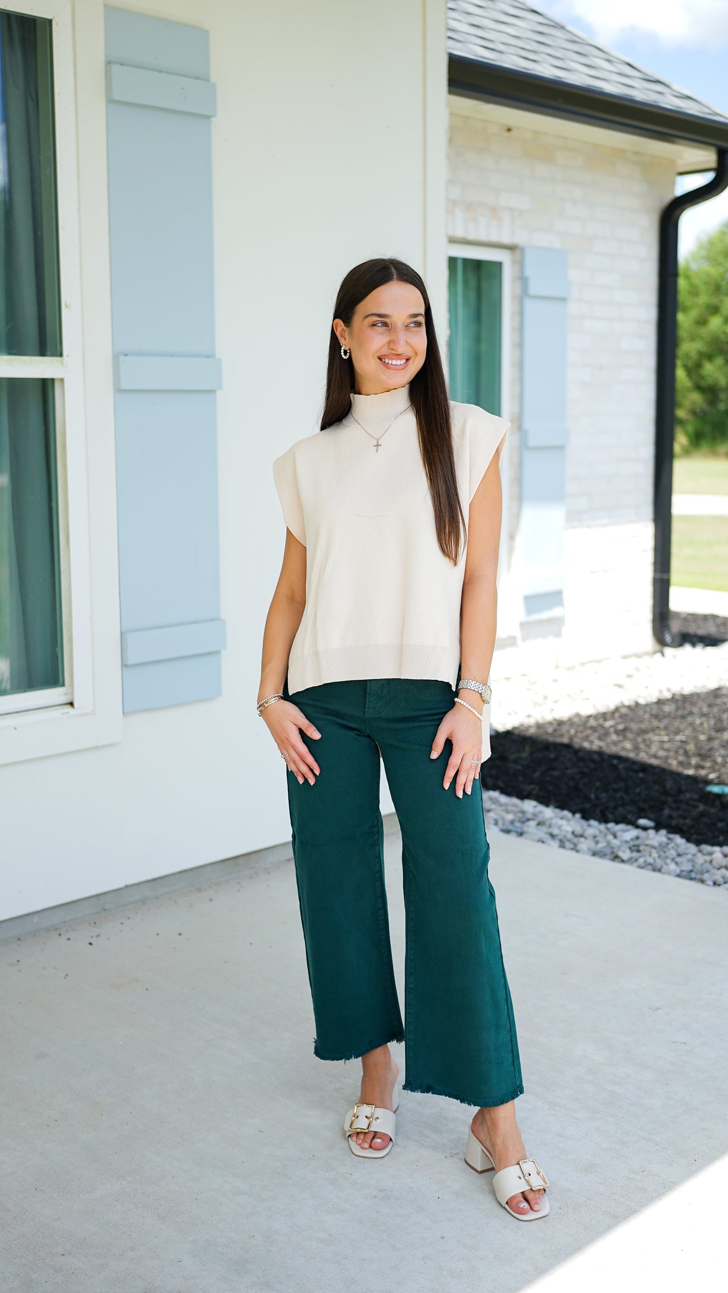 Simple and Chic Ecru Top