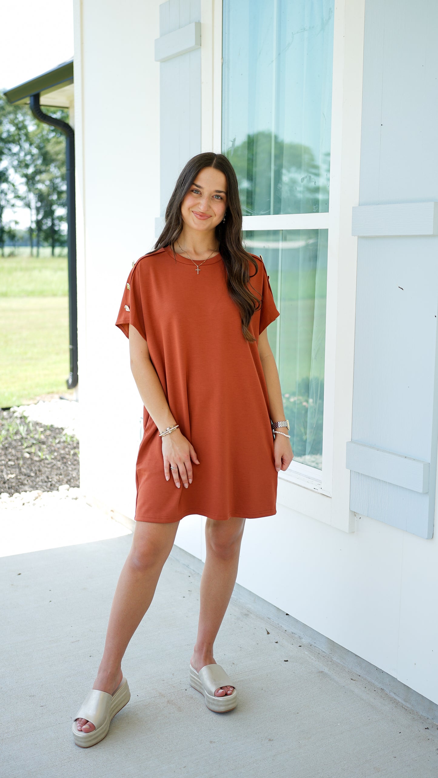 Sweet Treasure Rust Dress