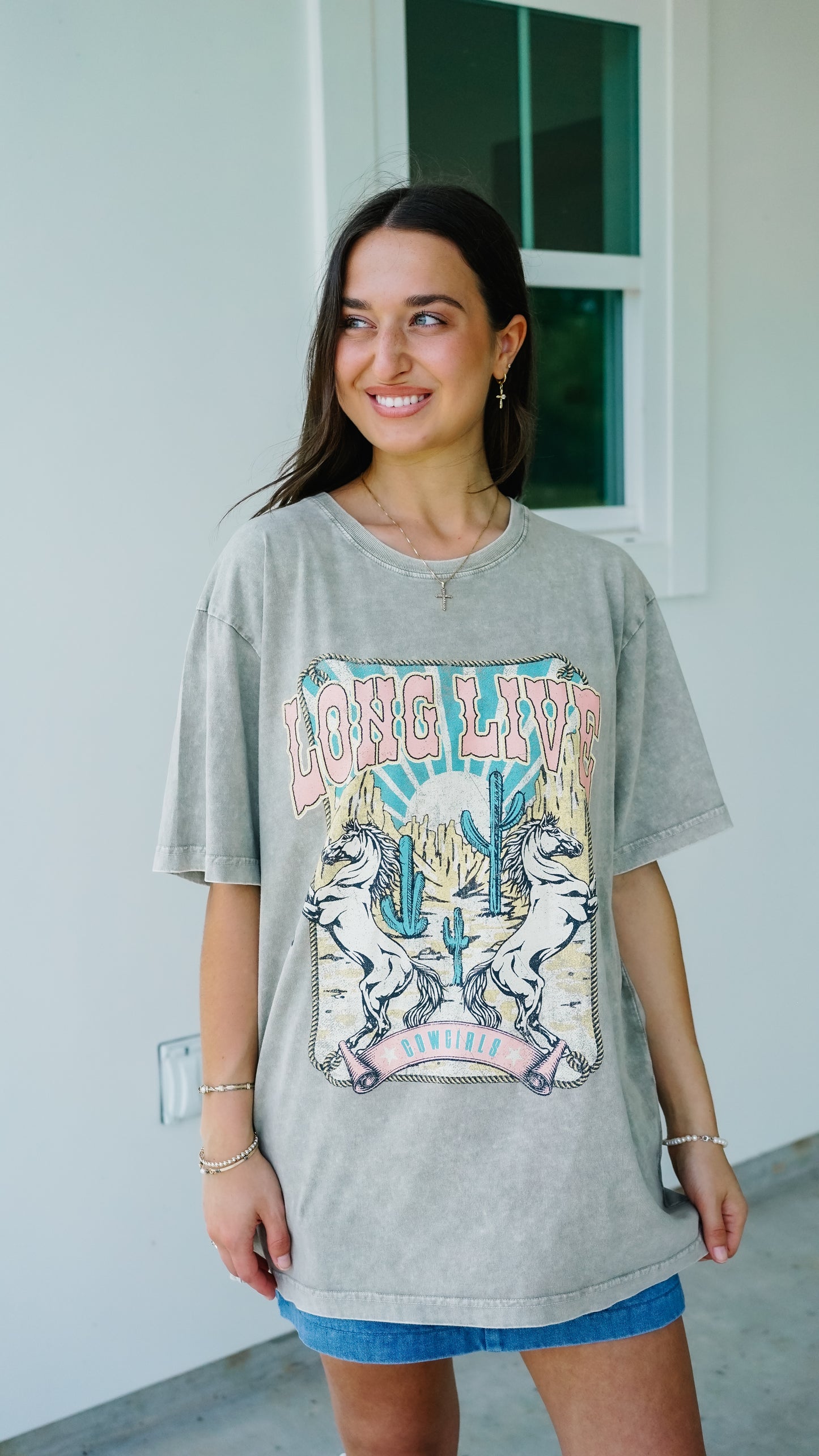 Long Live Cowgirls Mocha Tee