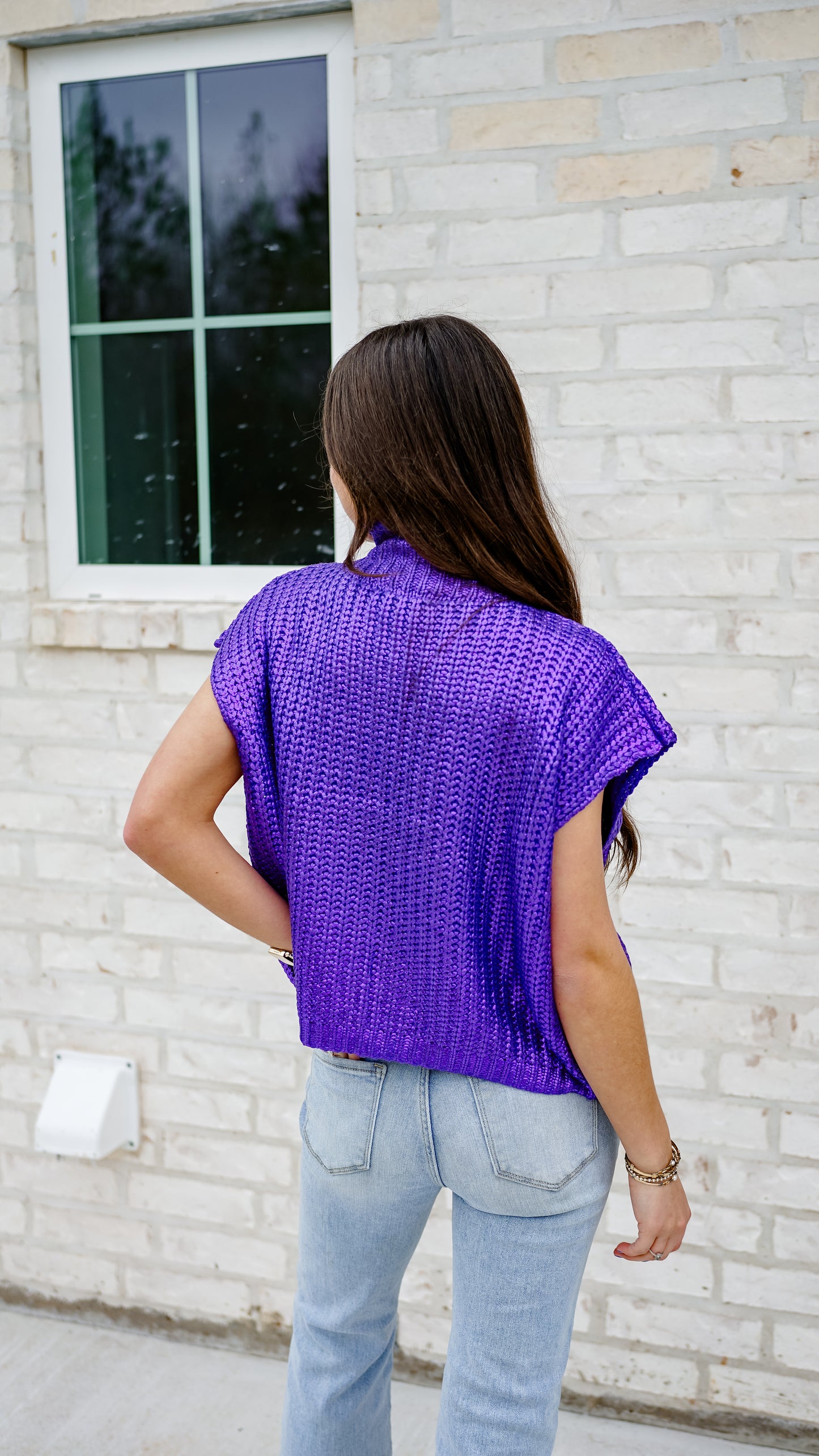 Shimmy In Shimmer Purple Top
