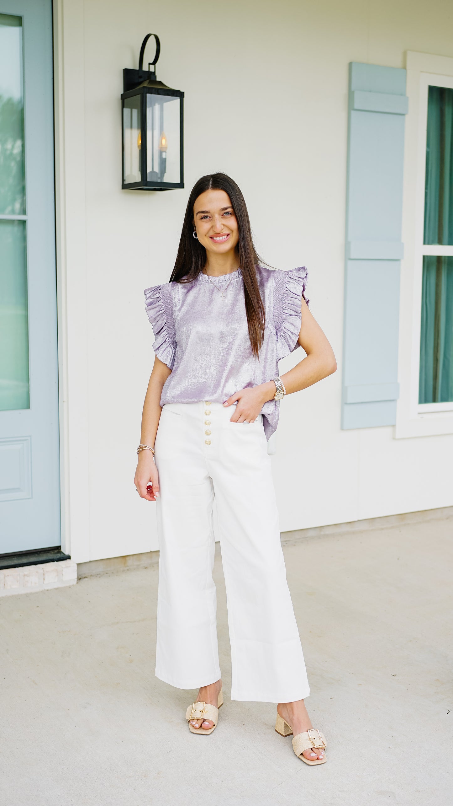 Feeling Frilly Lavender Top