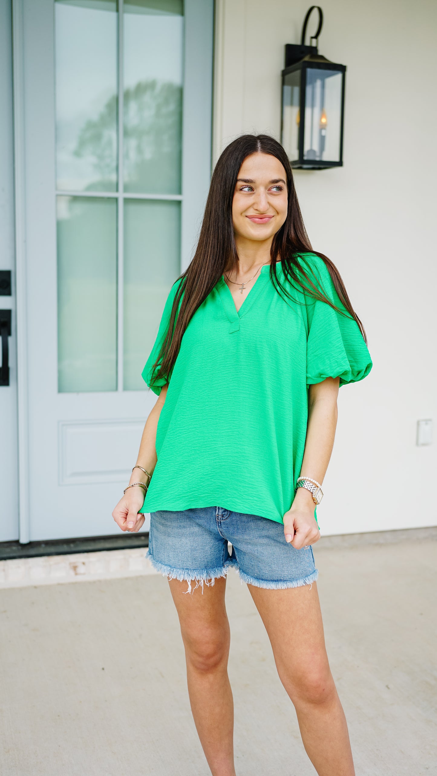 No Doubts Kelly Green Top