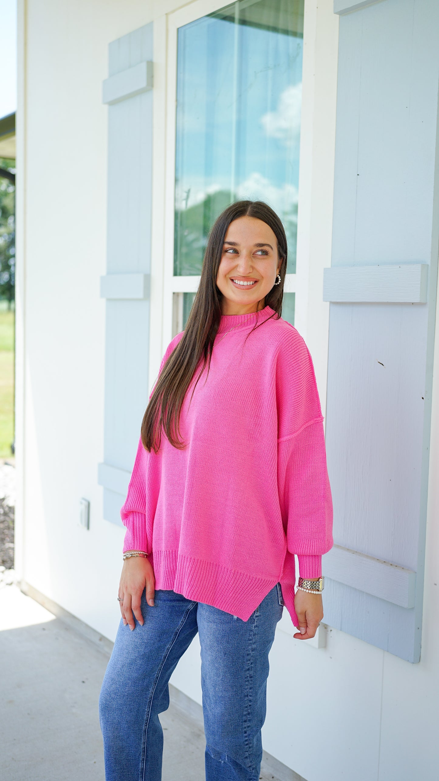 Be Still Candy Pink Sweater