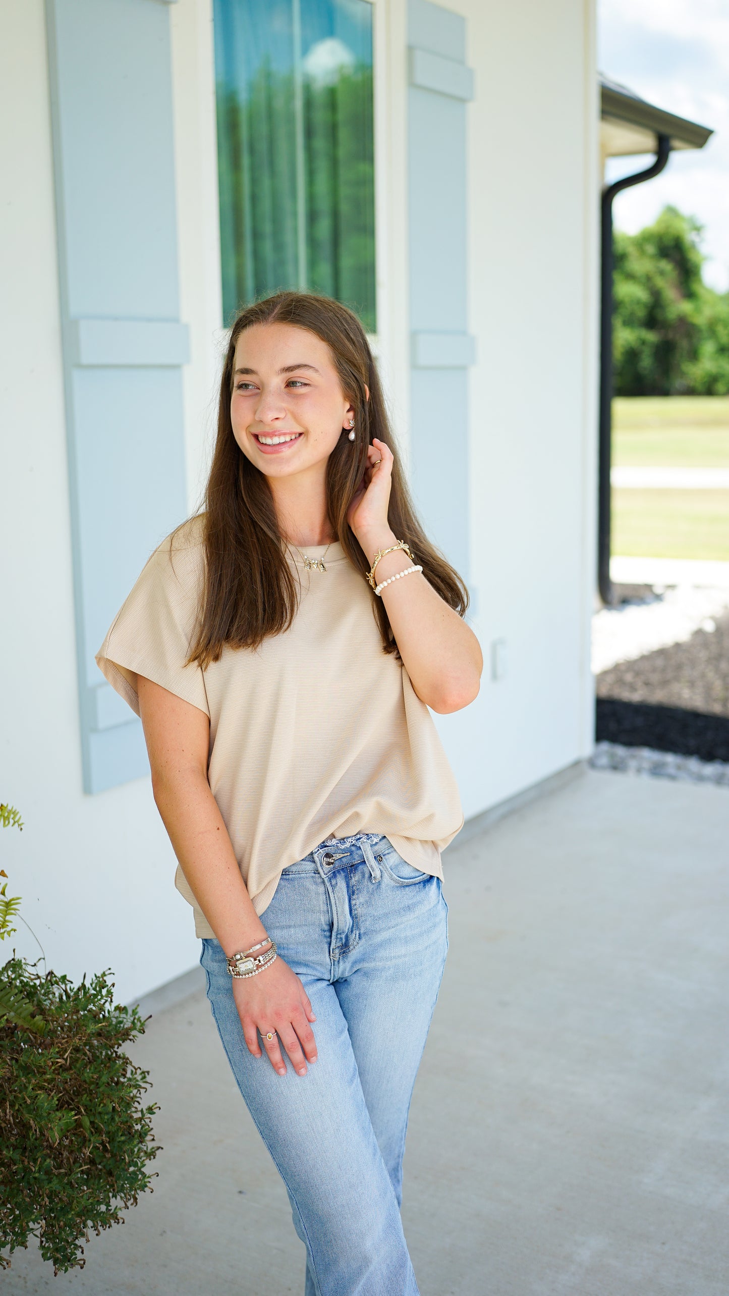 Keep It Simple Tan Top