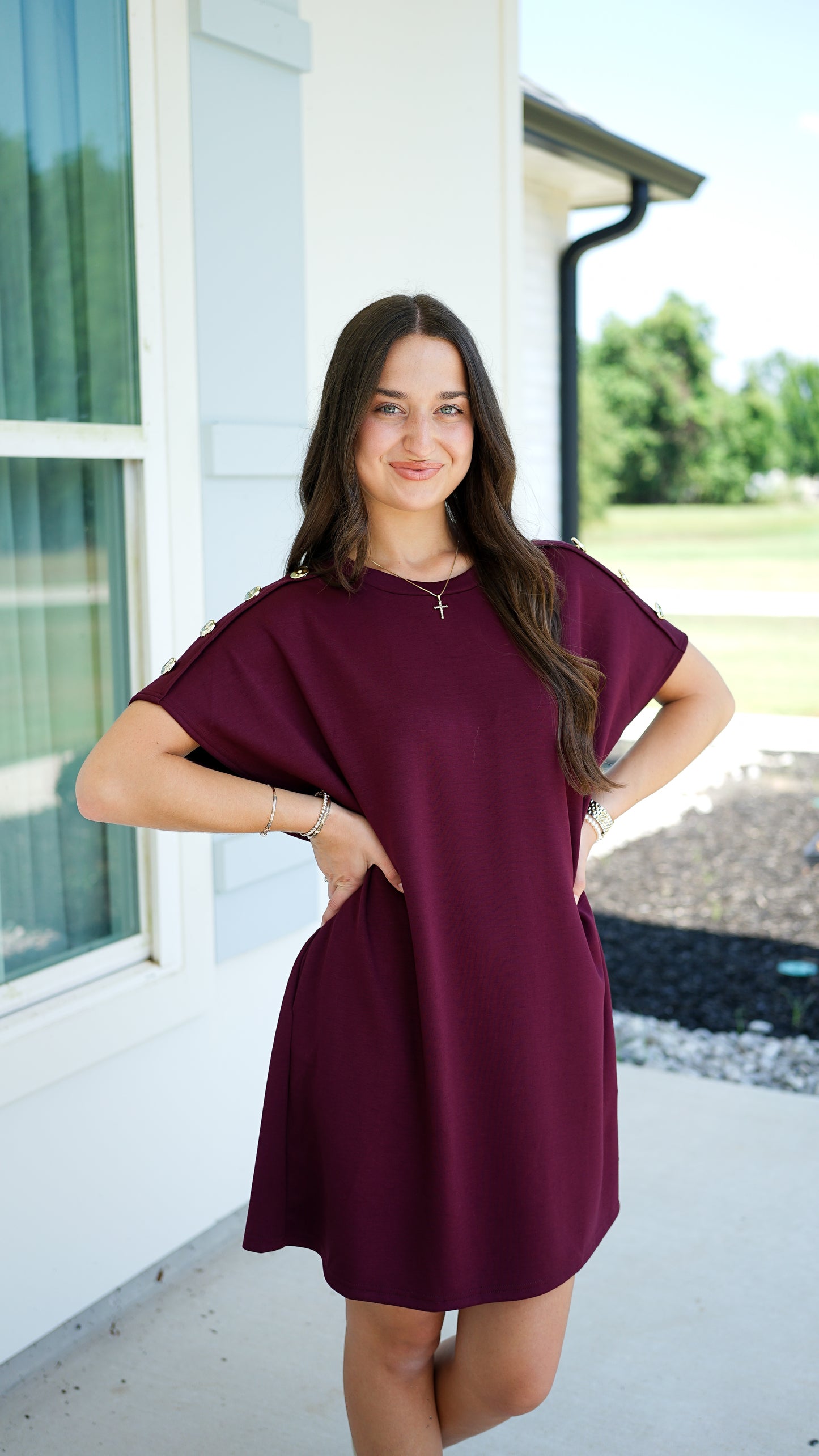 Sweet Treasure Burgundy Dress