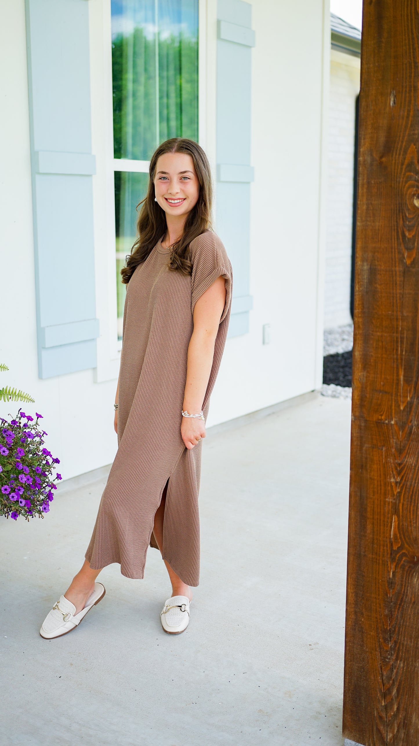 Easy Peezy Mocha Dress