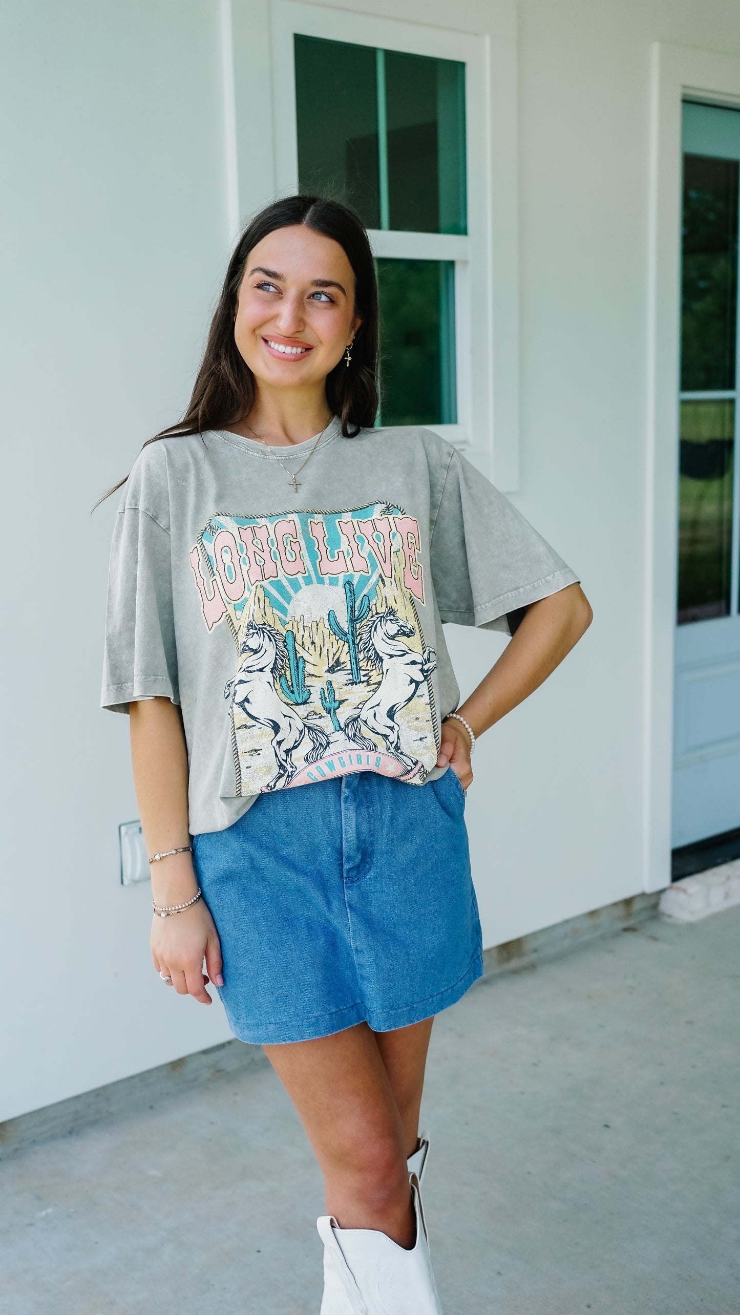 Long Live Cowgirls Mocha Tee