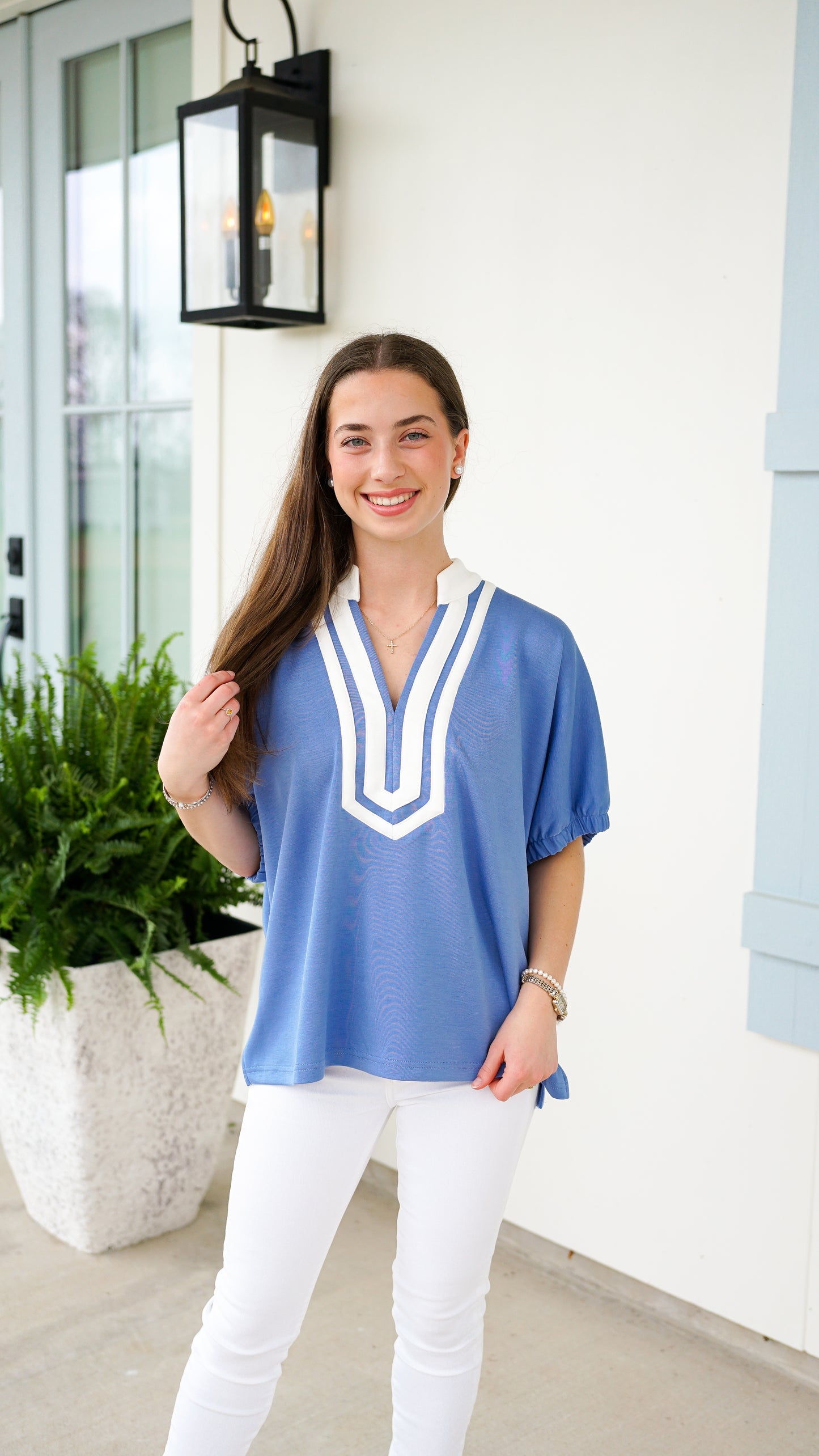 Style and Simplicity Blue Top