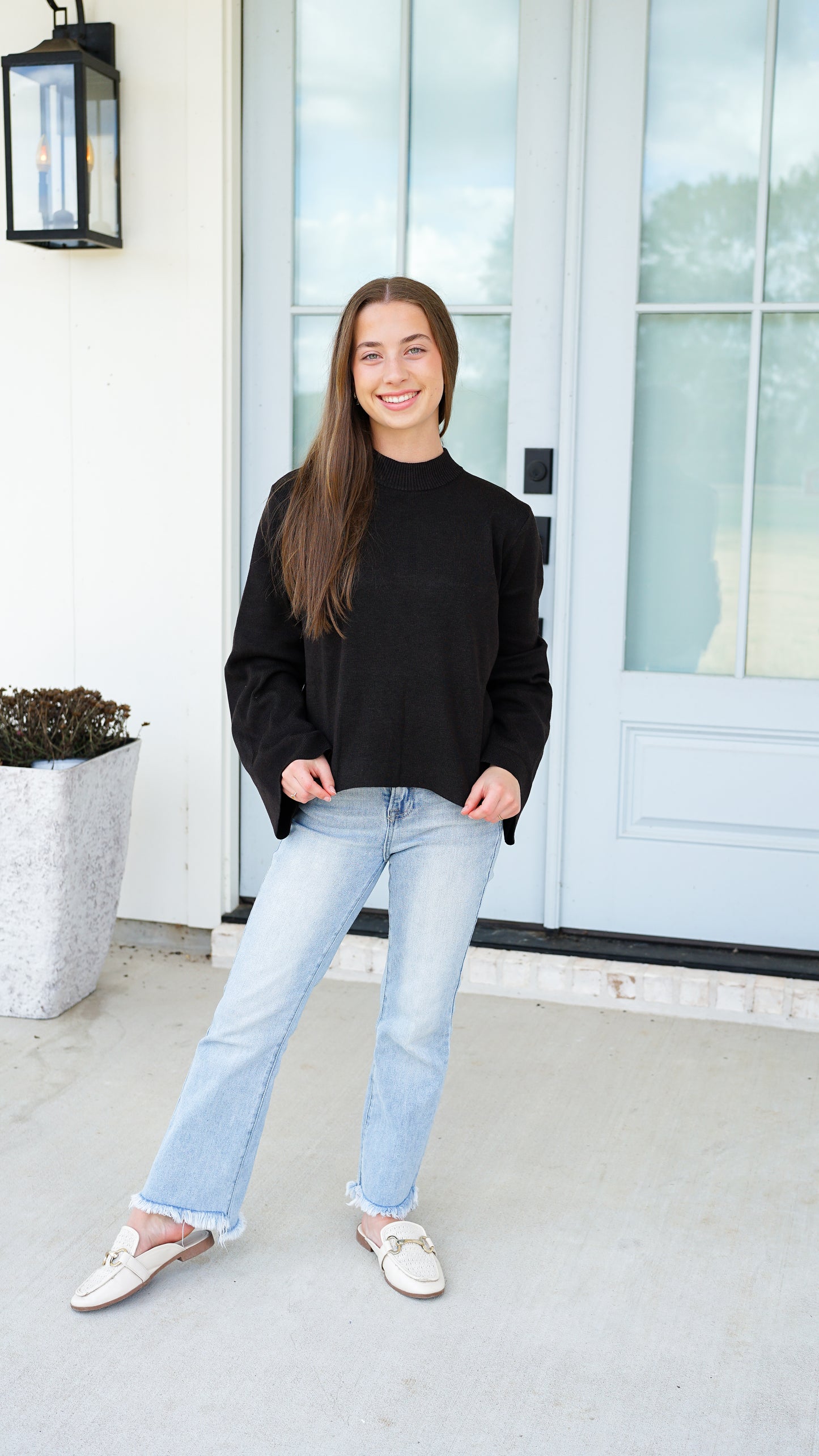 Either Way Black Sweater